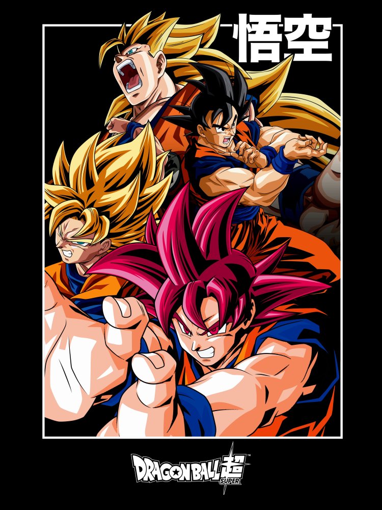 Dragon Ball Goku Super Saiyan Character Men's Black T-Shirt