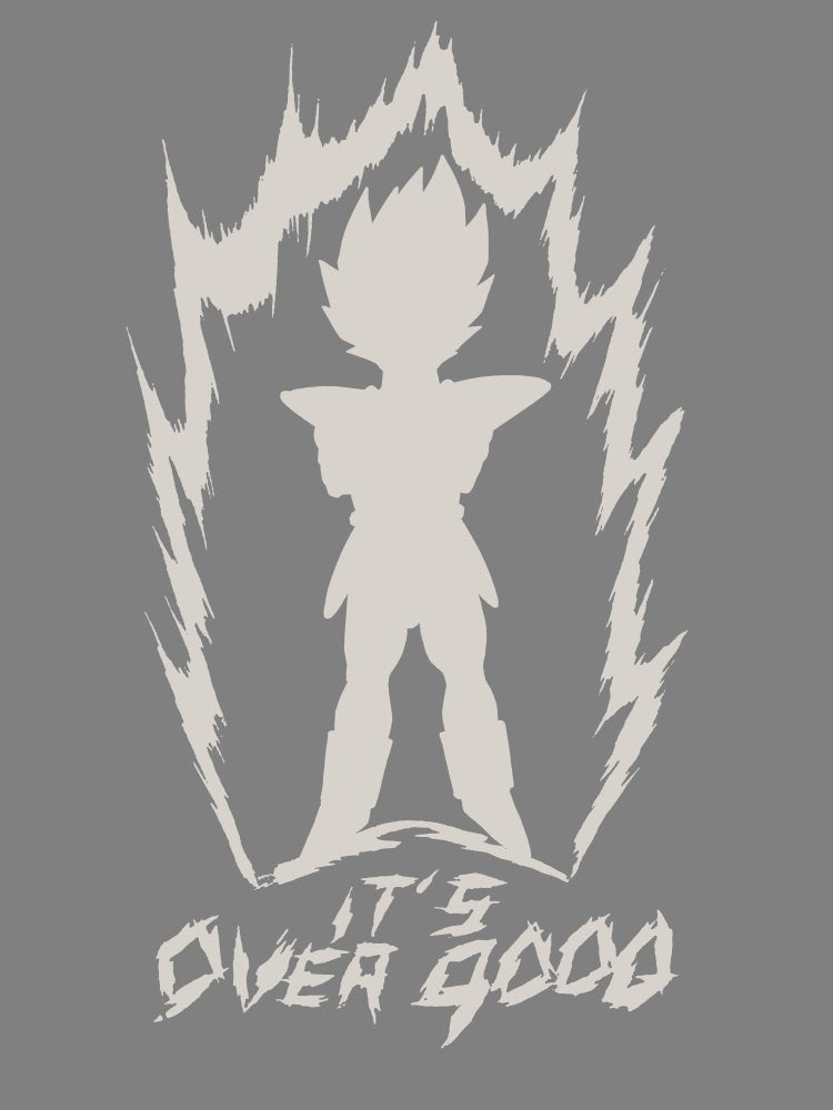 Dragon Ball Z It's Over 9000 Vegeta Silhouette Men's Charcoal Heather T-shirt