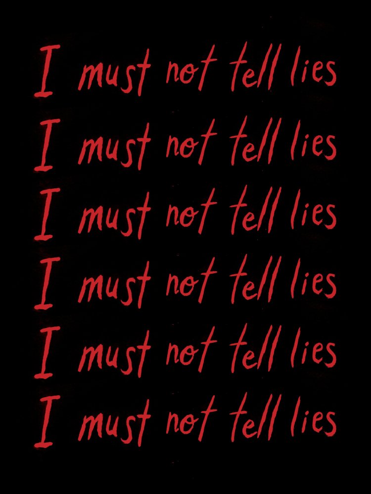 Harry Potter I Must Not Tell Lies Repeated Text Men's Black T-shirt