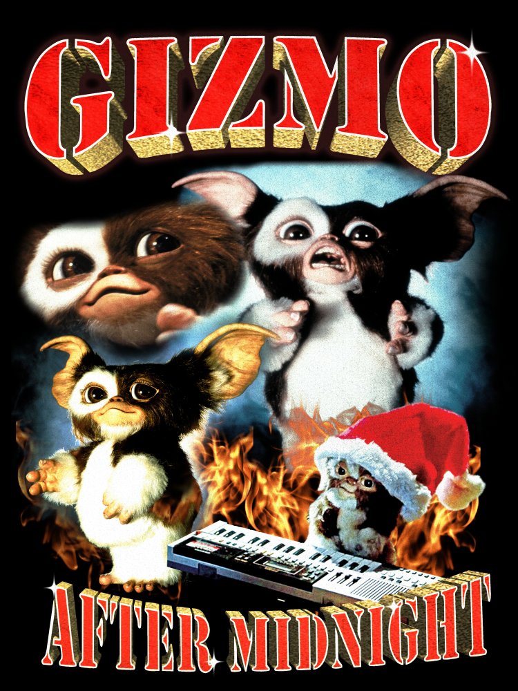 Gremlins Gizmo After Midnight Men's Black T-shirt