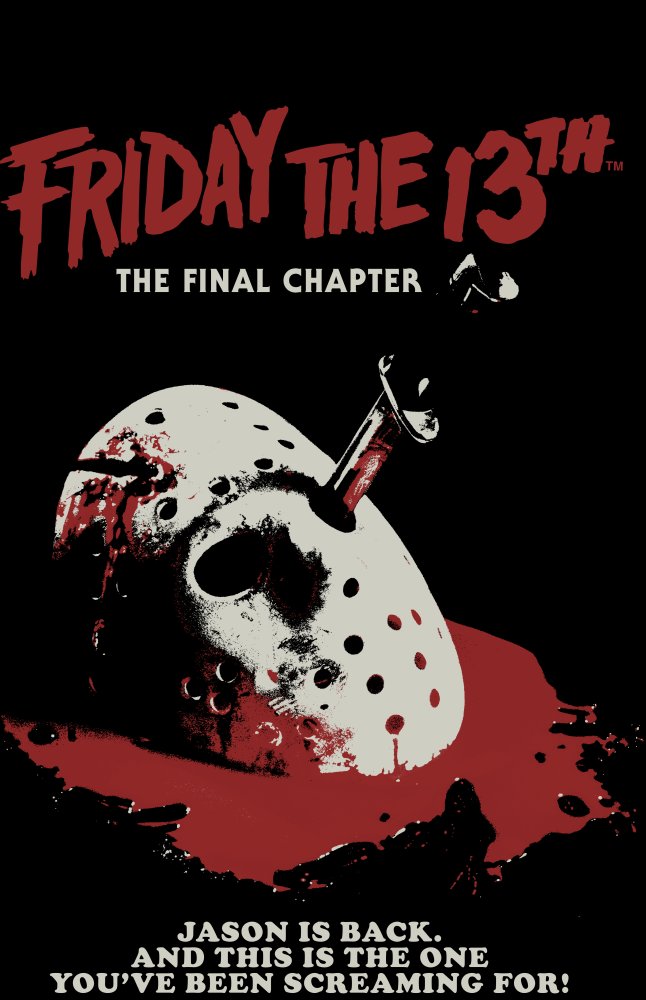 Friday the 13th Final Chapter Poster Men's Black T-shirt