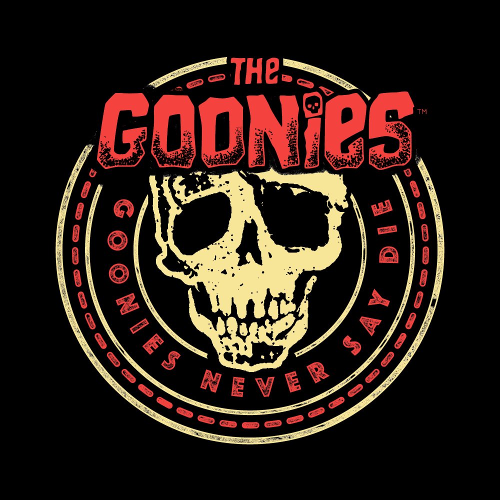 Goonies one Eyed Willy Skull Badge Men's Black T-shirt