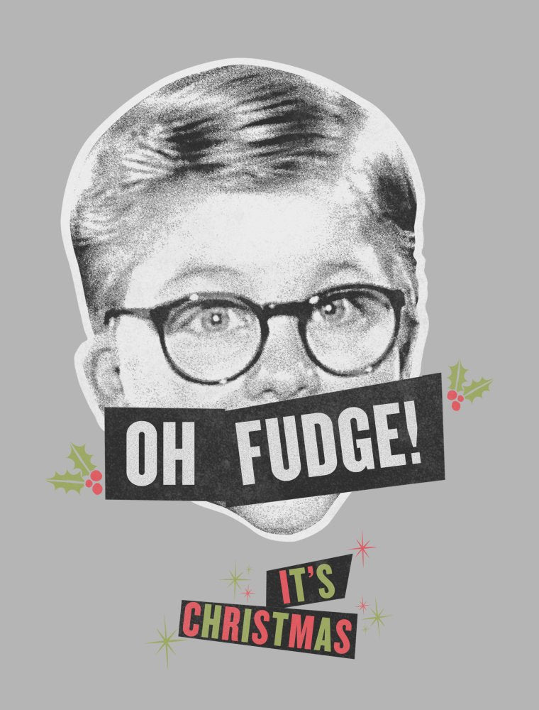 A Christmas Story Oh Fudge! Boy's Heather Grey T-shirt