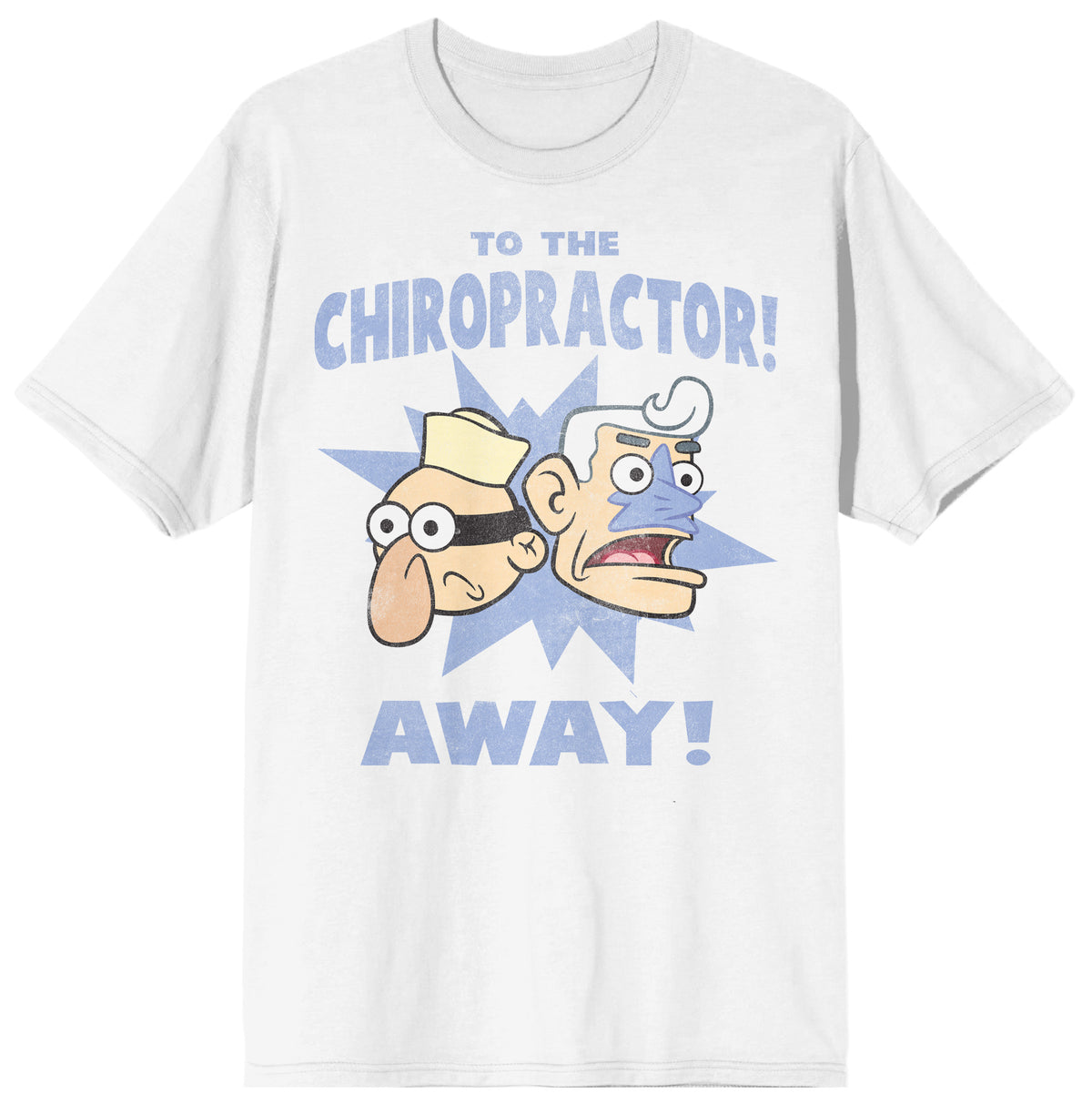Spongebob Squarepants Barnacle Boy Chiropractor Mens White Graphic Tee