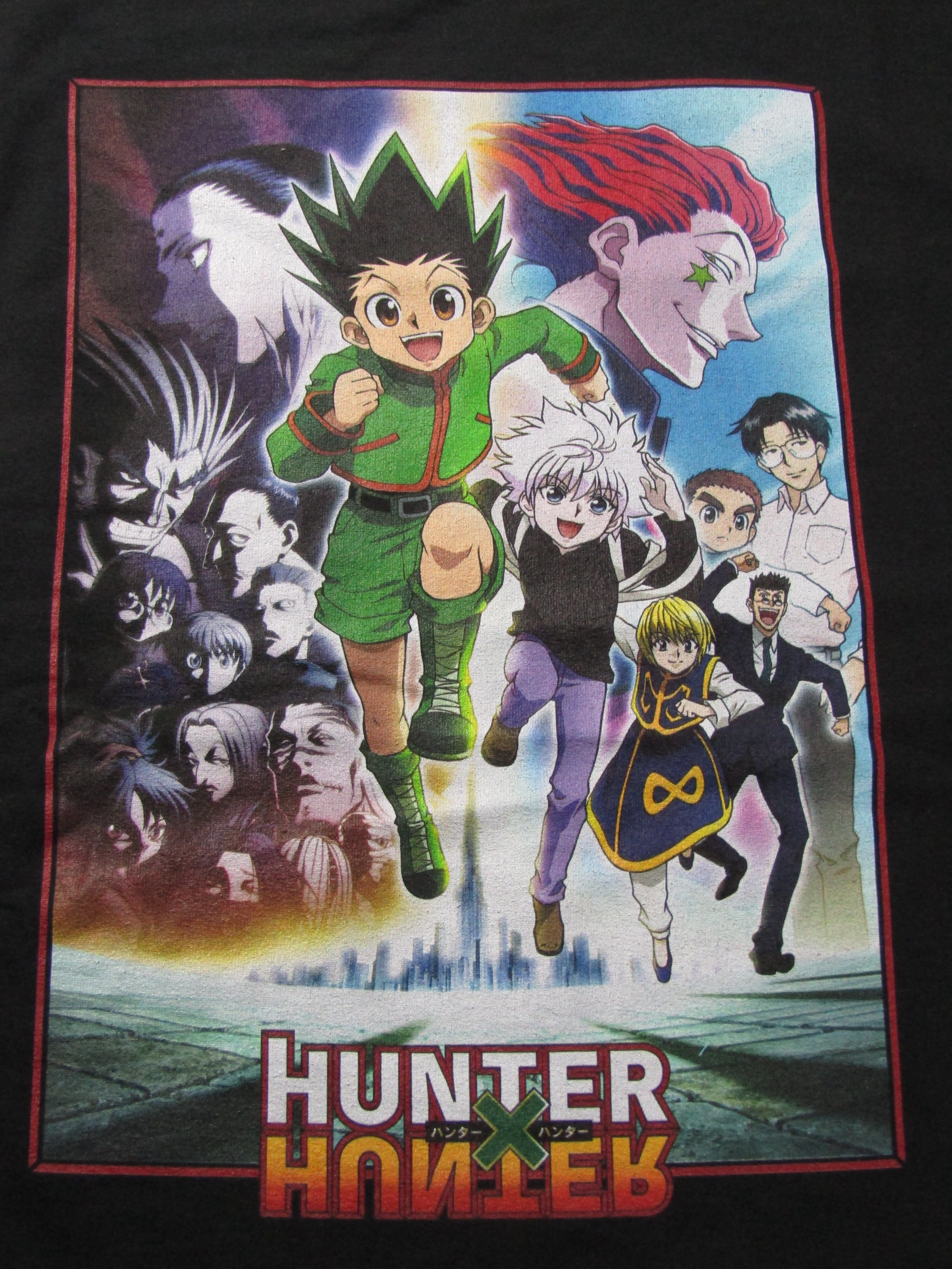 Hunter X Hunter Heroes And Villains Poster Art Men's Black T-shirt