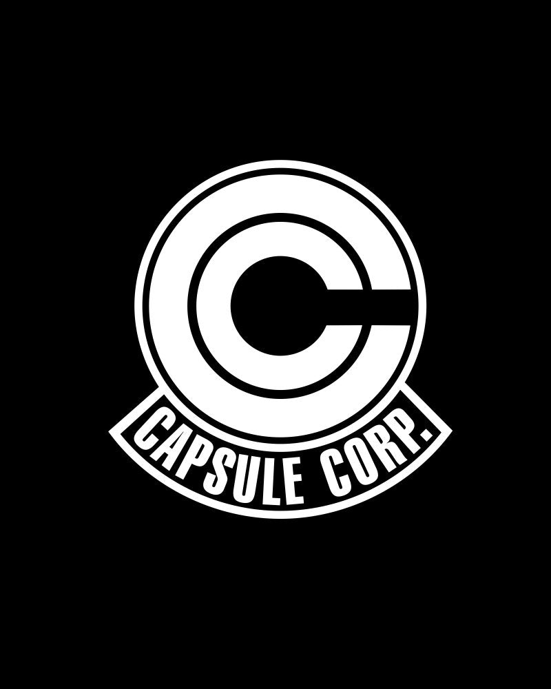 Mens Dragon Ball Z Anime Capsule Corp Symbol Charcoal Graphic Tee