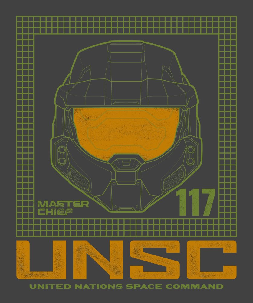 Halo Infinite UNSC 117 Black Heather Men's T-shirt