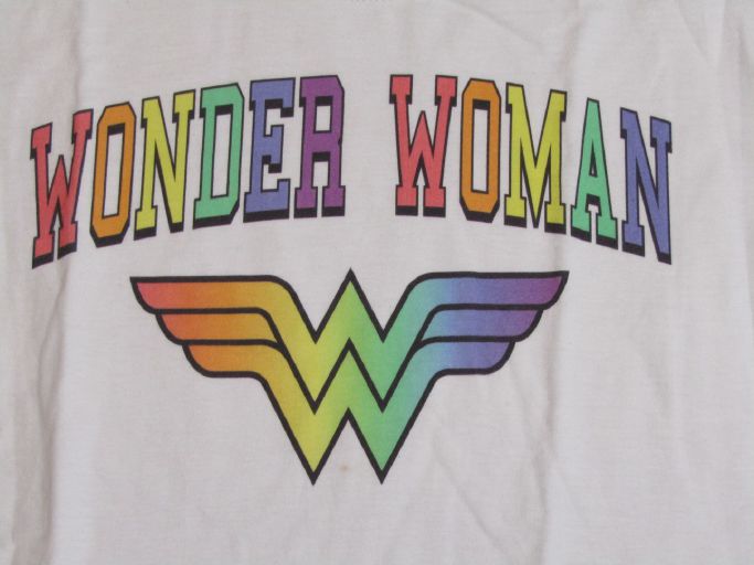 DC Comic Book nder man Rainbow Logo Unisex White Graphic Tee