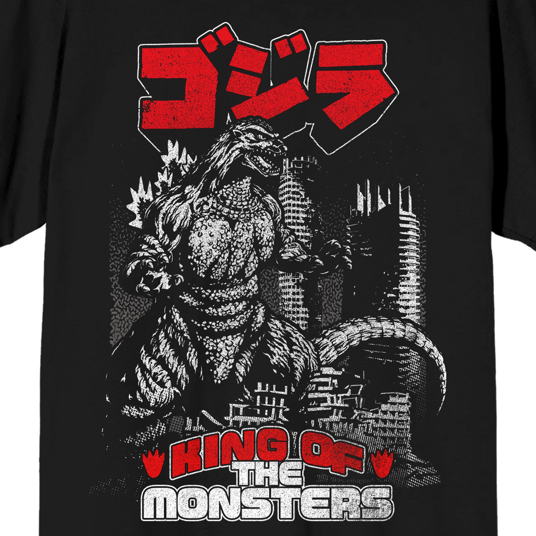 Godzilla Classic King of the Monsters Adult Black Short Sleeve Tee Shirt