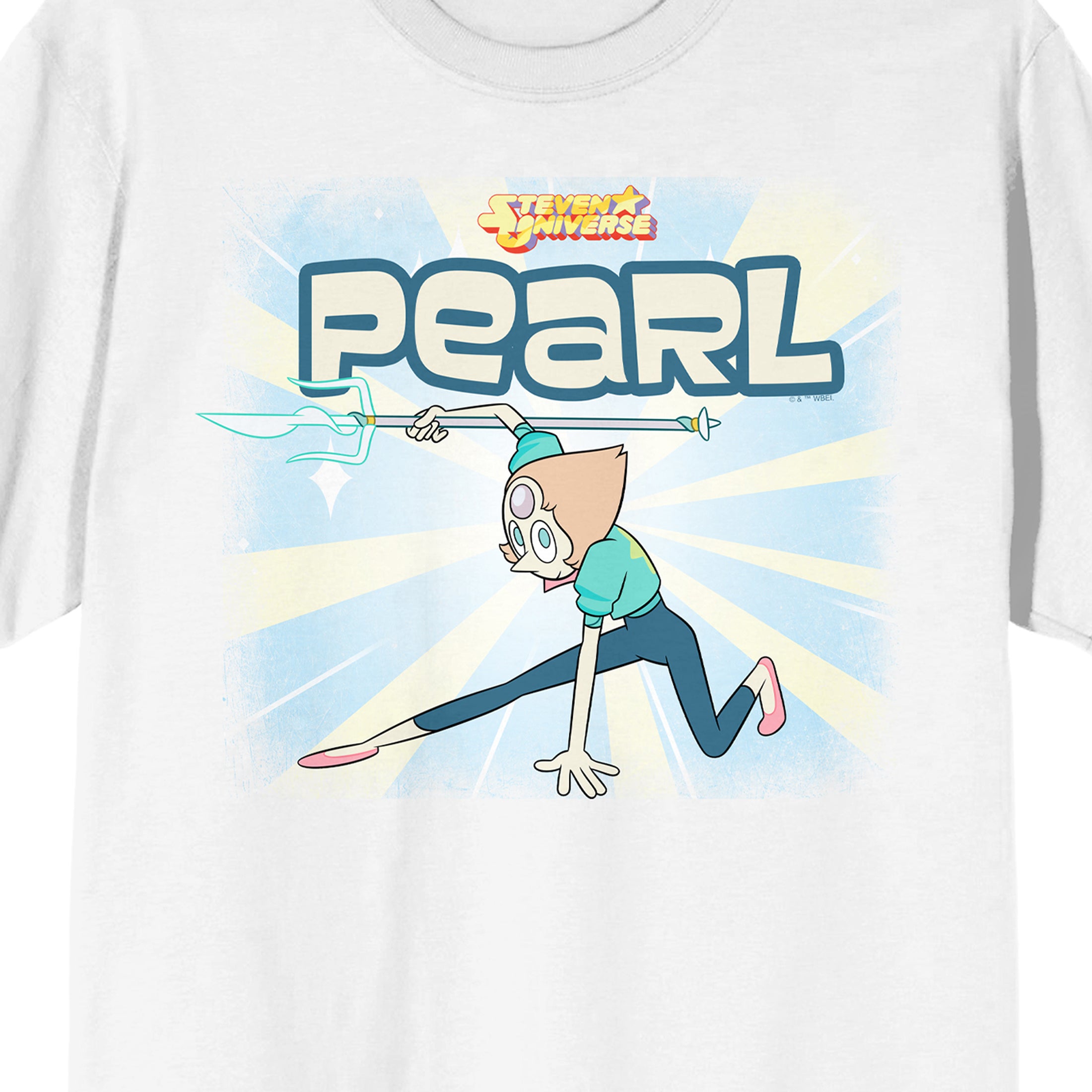 Steven Universe Pearl Strike Pose Adult White Short Sleeve Tee