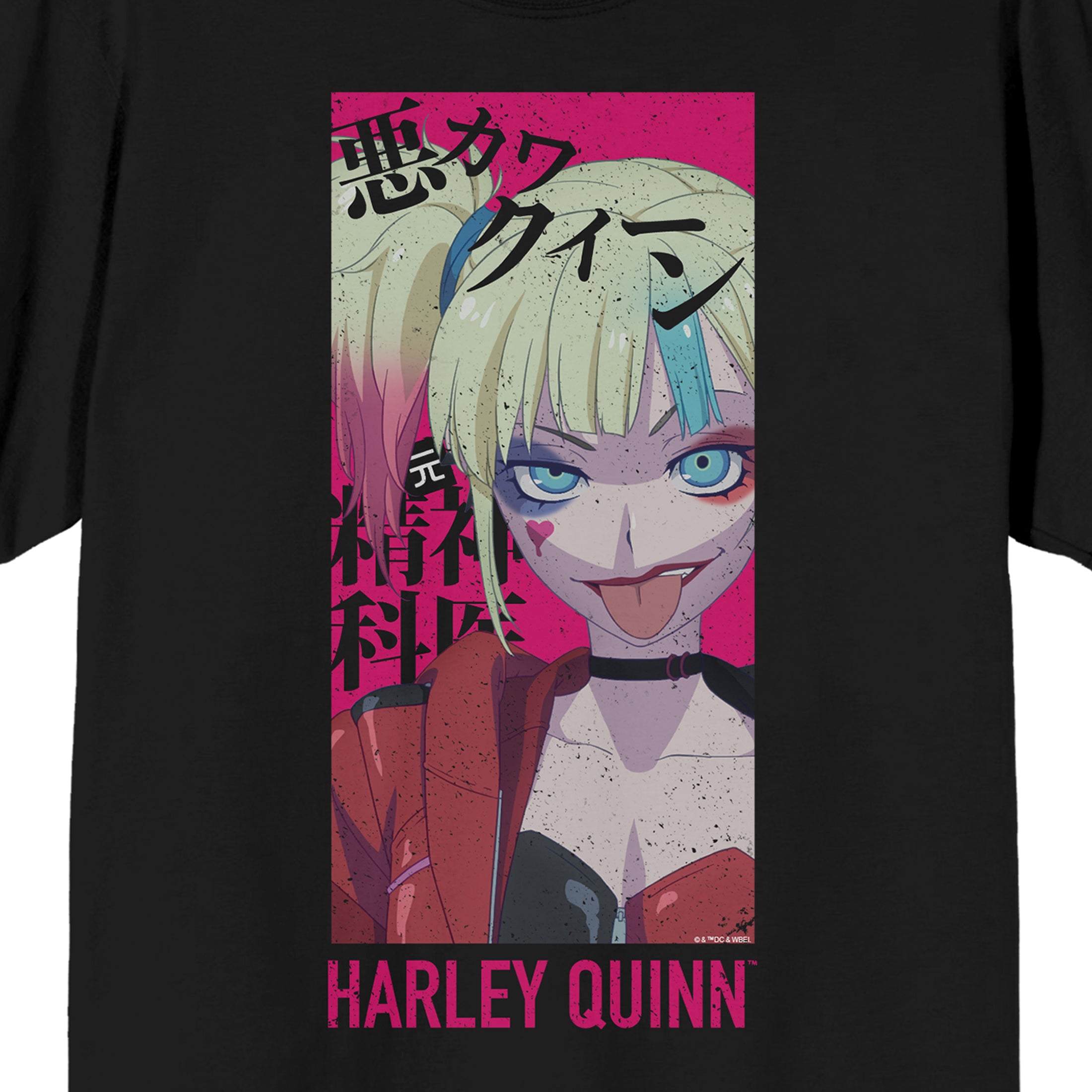 Suicide Squad Isekai Harley Quinn Adult Black Crew Neck Short Sleeve T-shirt