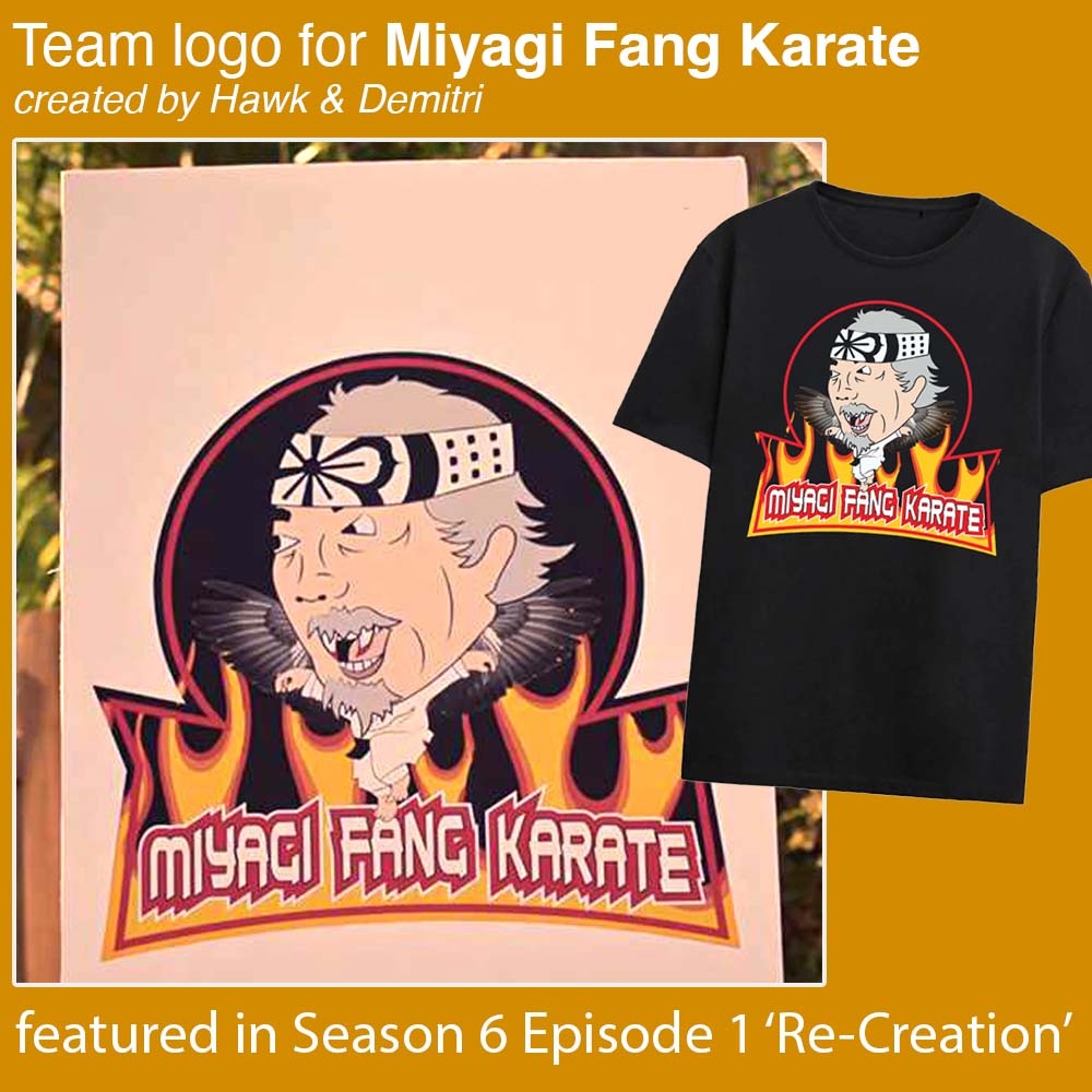 Cobra Kai Miyagi Fang Karate Adult Black Short Sleeve Tee