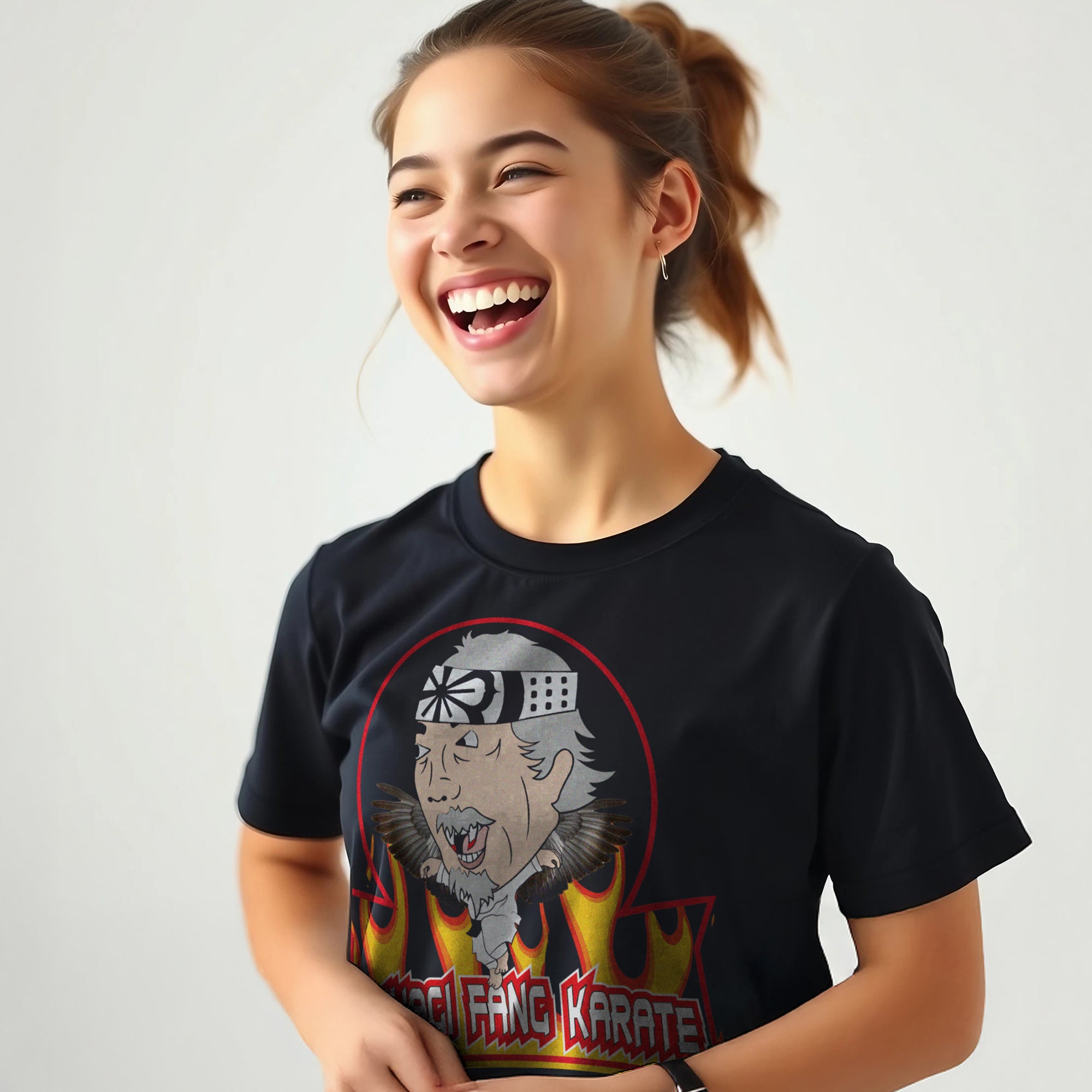 Cobra Kai Miyagi Fang Karate Adult Black Short Sleeve Tee