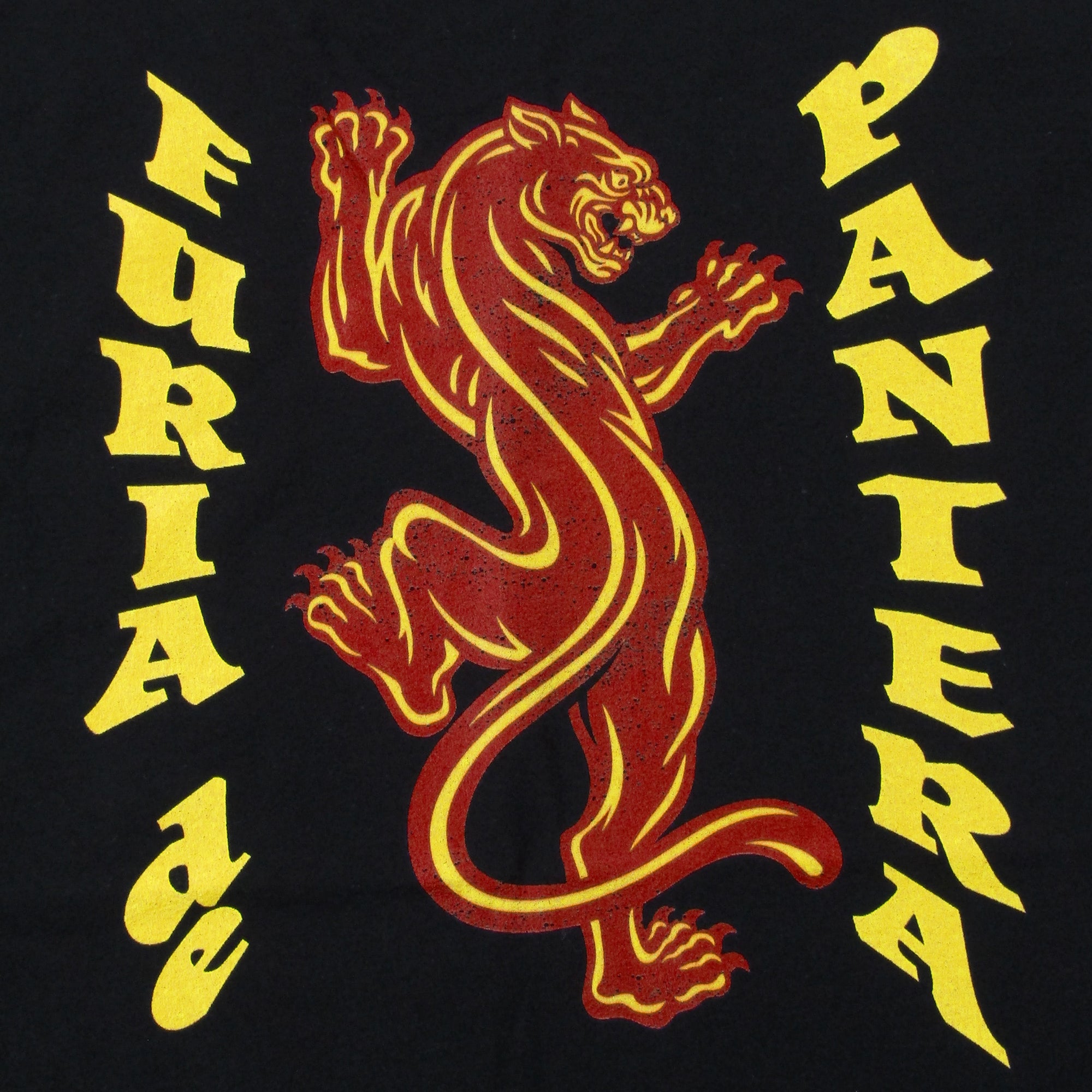Cobra Kai Furia De Pantera Adult Black Crew Neck Short Sleeve T-shirt