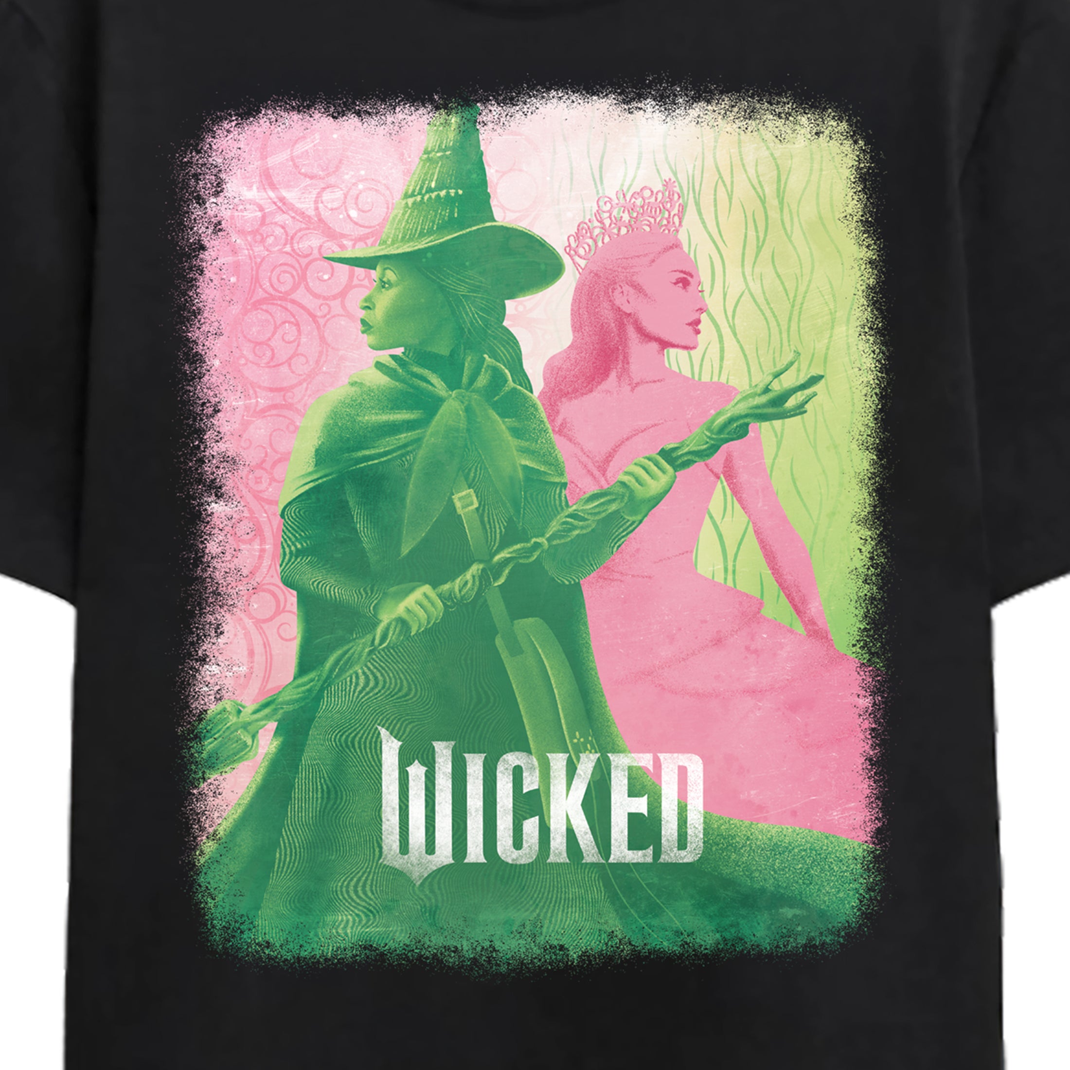 Wicked: Part 1 Duo in Color on Black Short Sleeve Adult T-Shirt