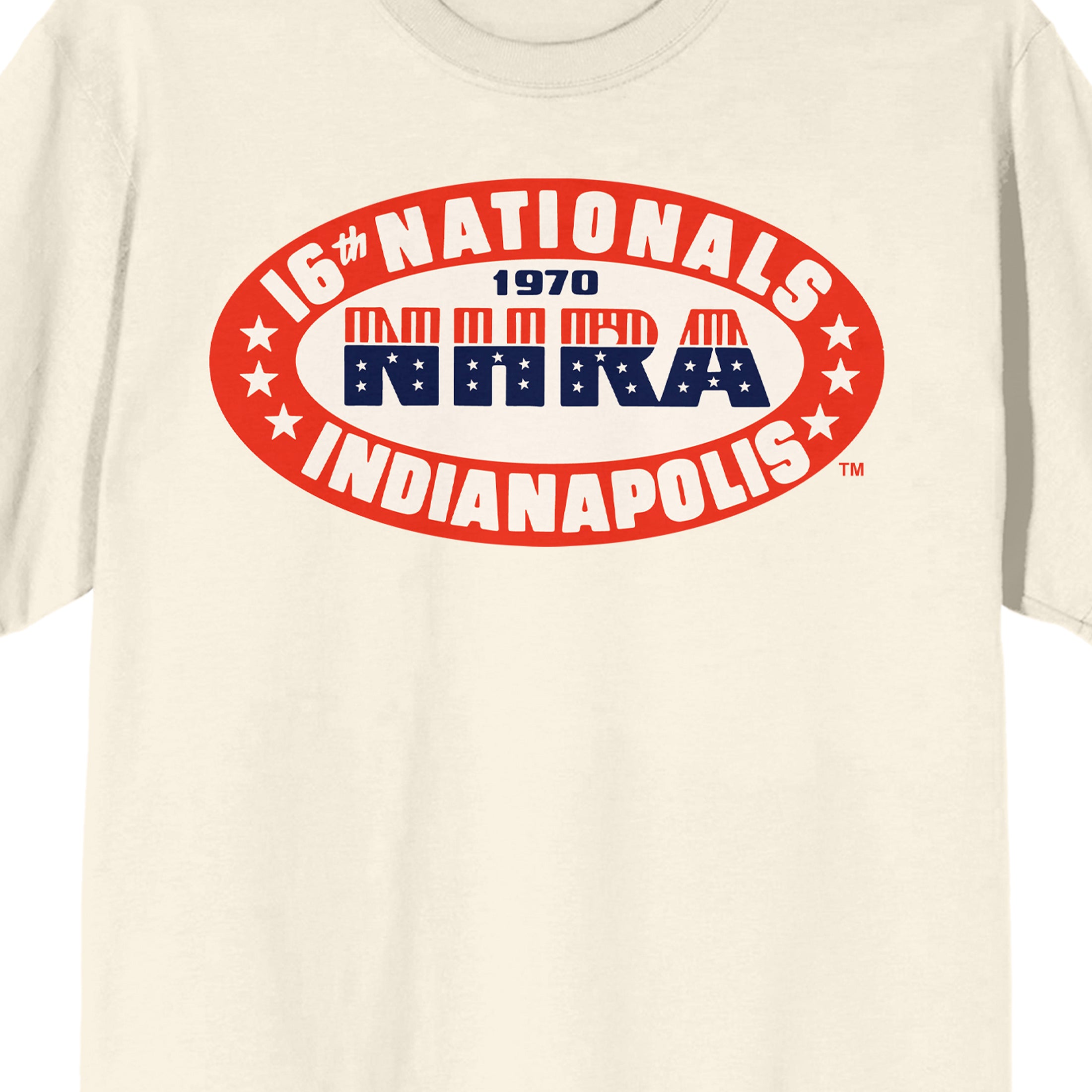National Hot Rod Association NHRA, Car, Fastest Vehicles, Vintage, SPEED FOR ALL, IndianaPolis, on Natural Short Sleeve Adult T-Shirt