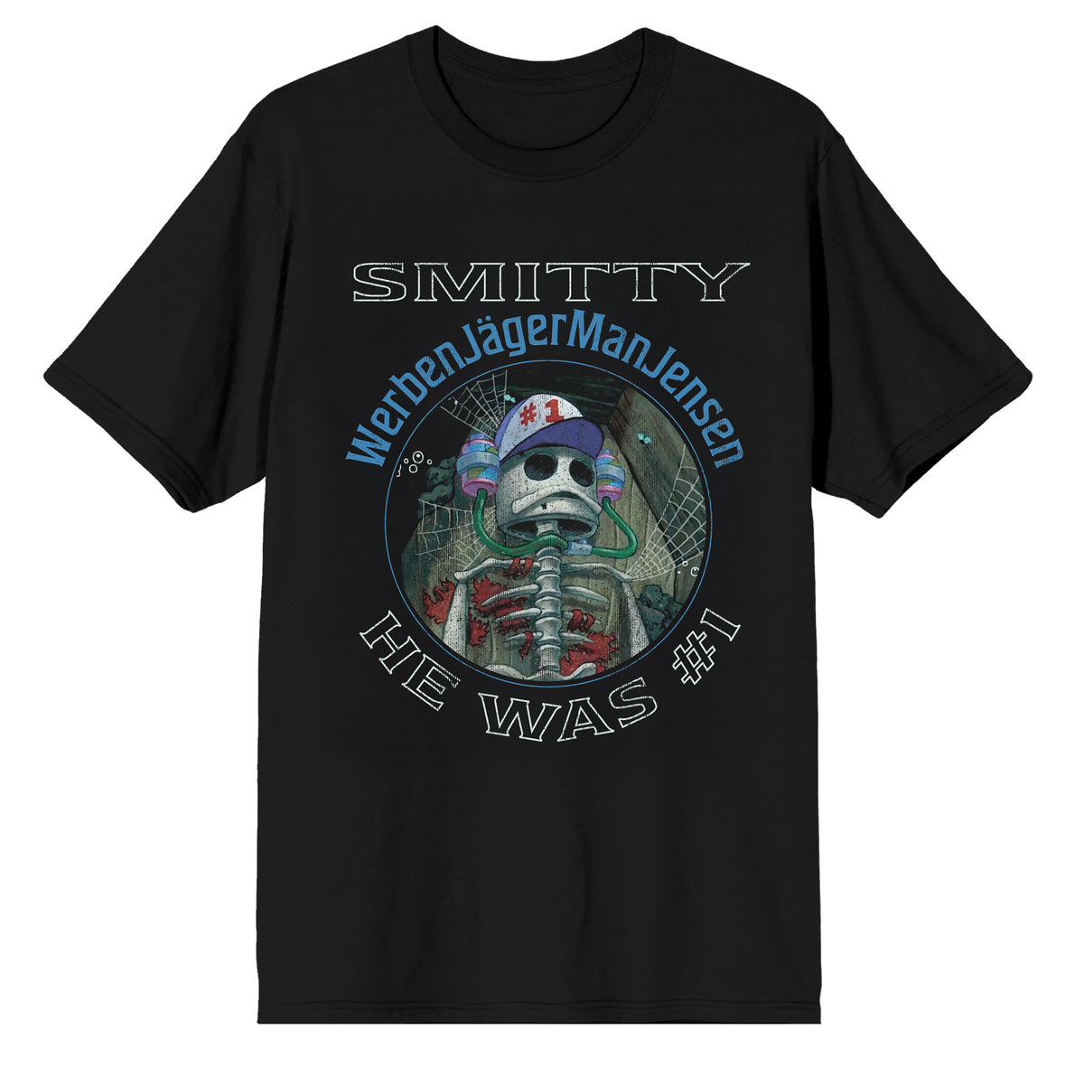 Spongebob Squarepants Smitty WerbenjÃ¤germanjensen He Was #1 on Black Short Sleeve Adult T-Shirt