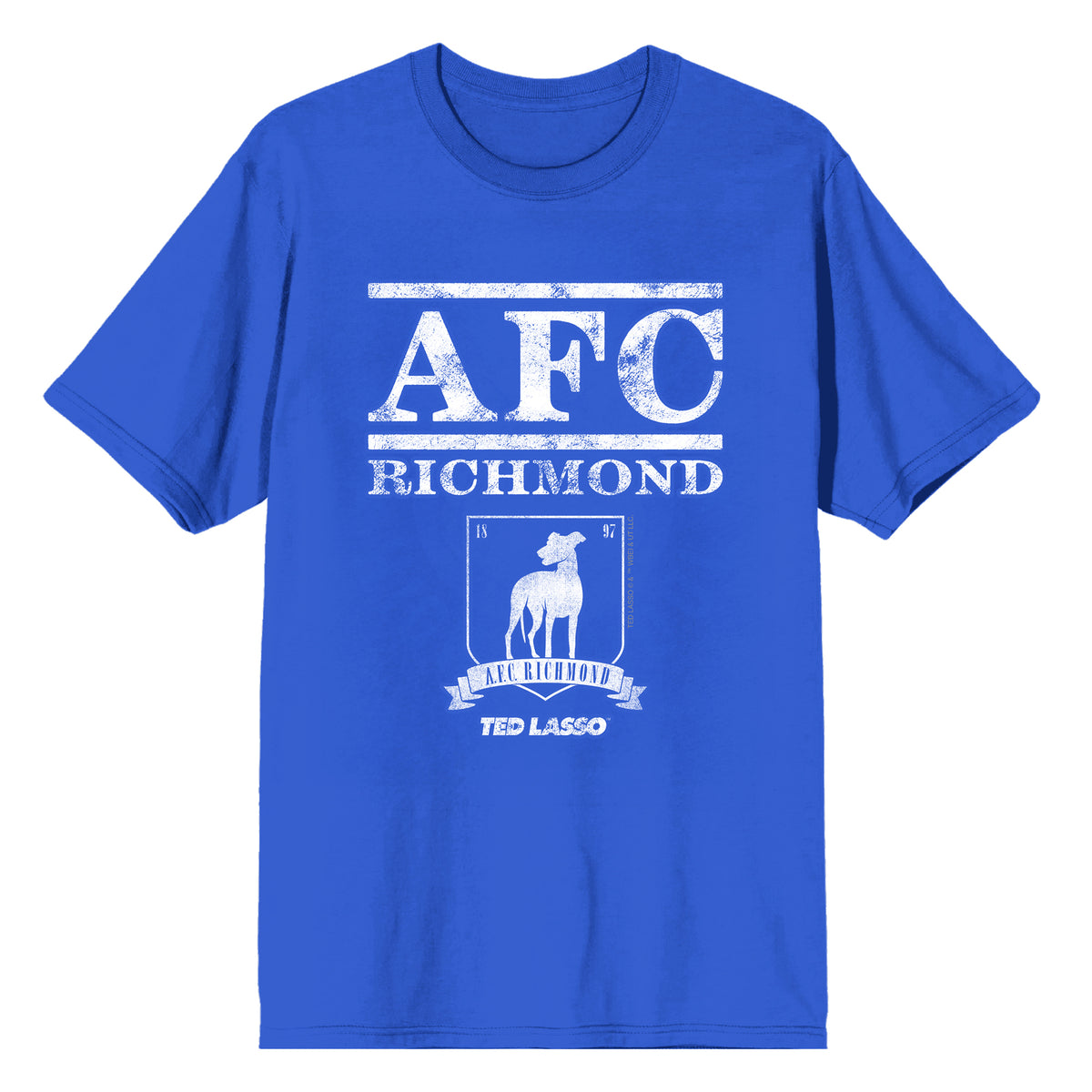 Ted Lasso TV Series AFC Richmond Adult Royal Blue Crew Neck Short Sleeve T-shirt