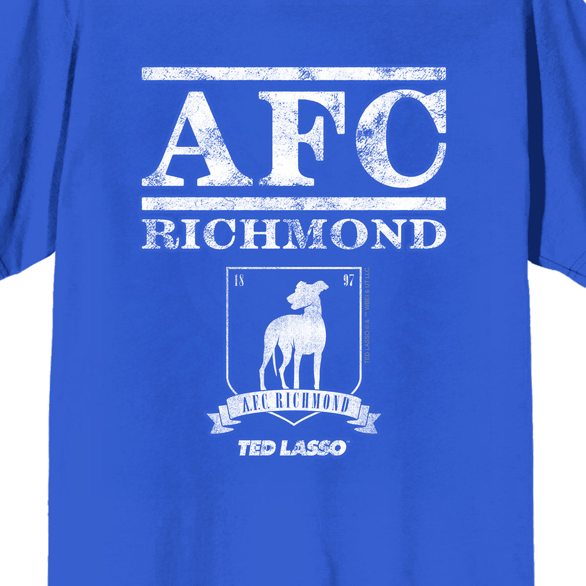 Ted Lasso TV Series AFC Richmond Adult Royal Blue Crew Neck Short Sleeve T-shirt
