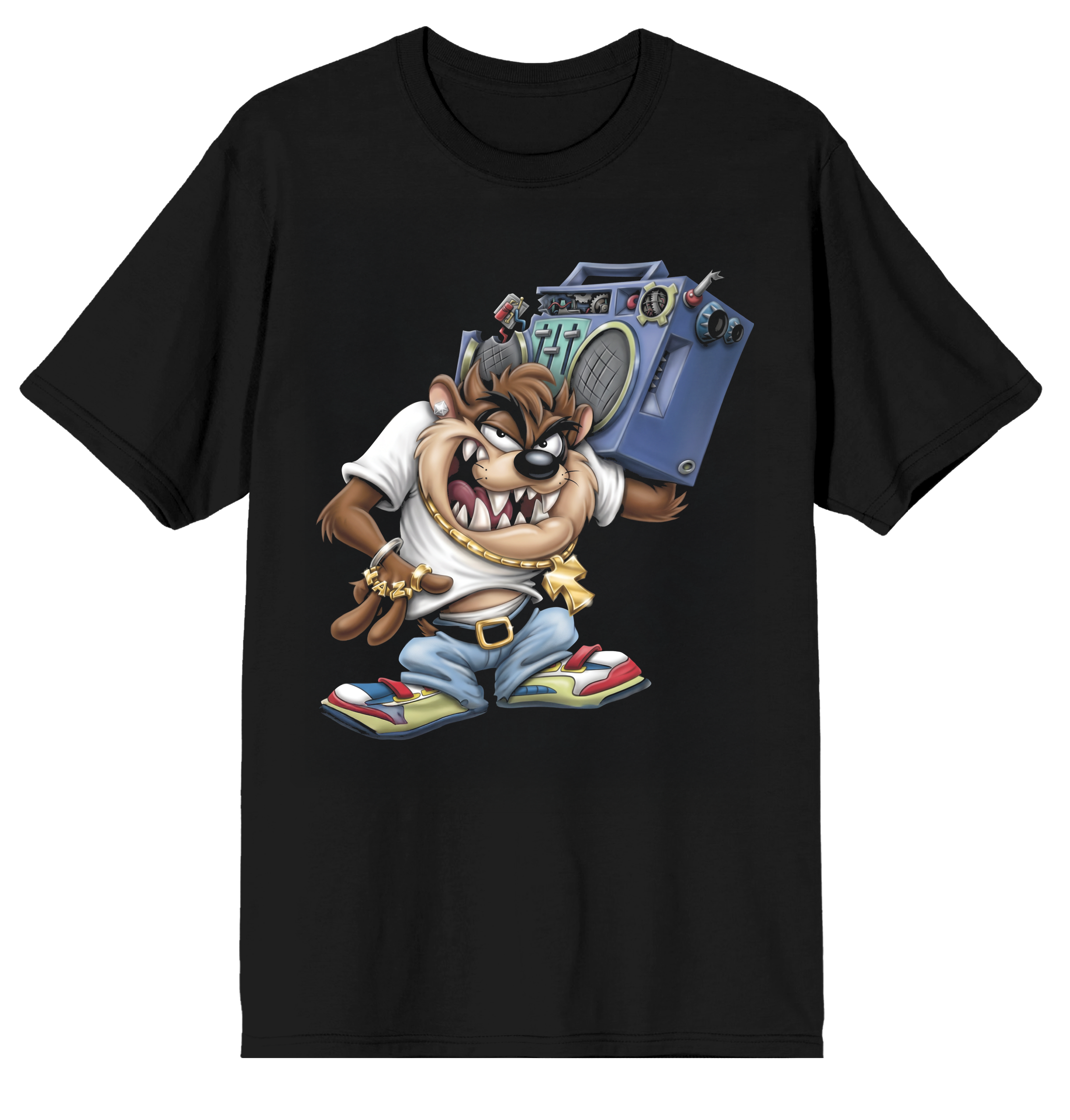 Looney Tunes Boombox Taz Bling Short Sleeve Tee for Adults