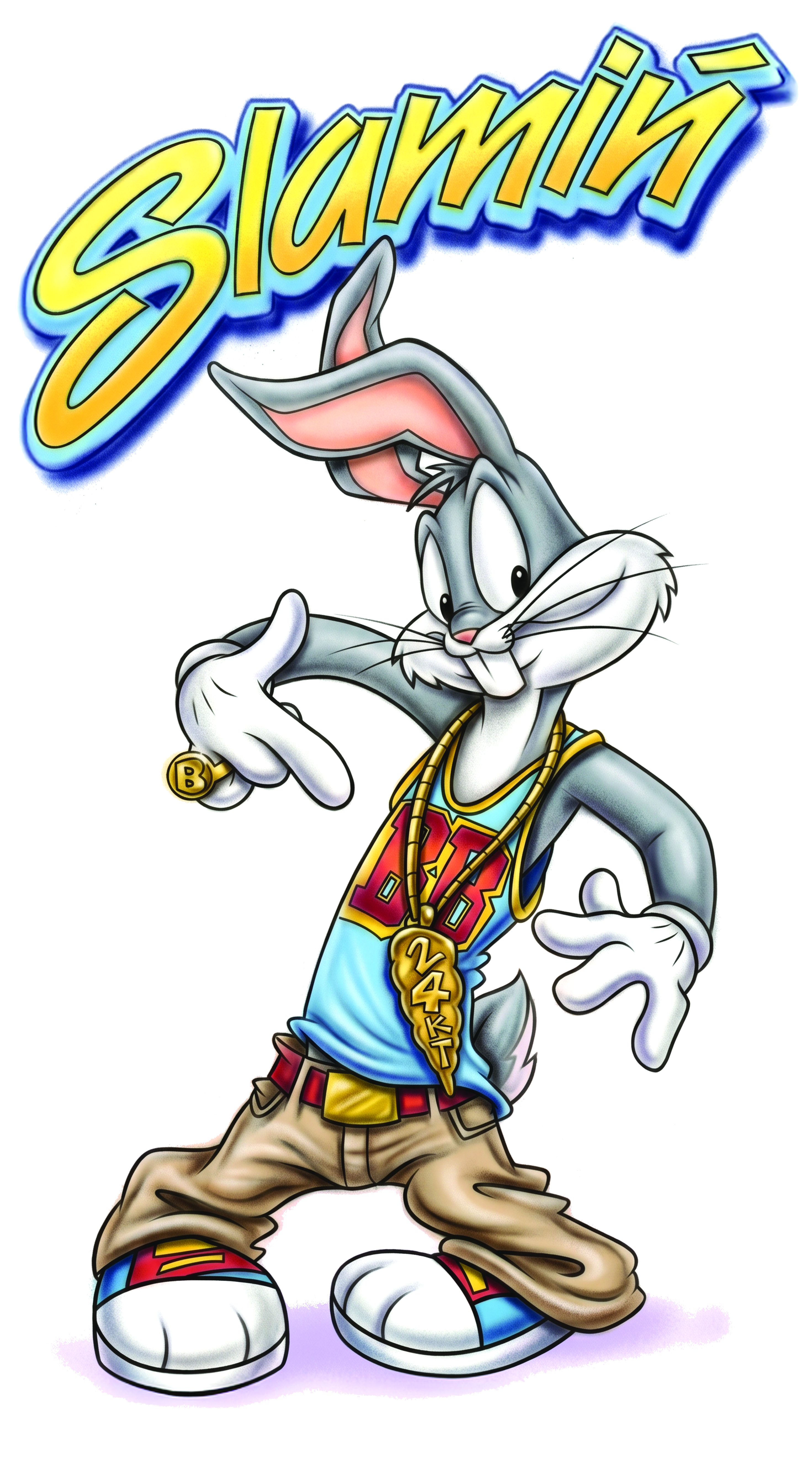 Looney Tunes Slammin Bugs Bling Short Sleeve Tee for Adults