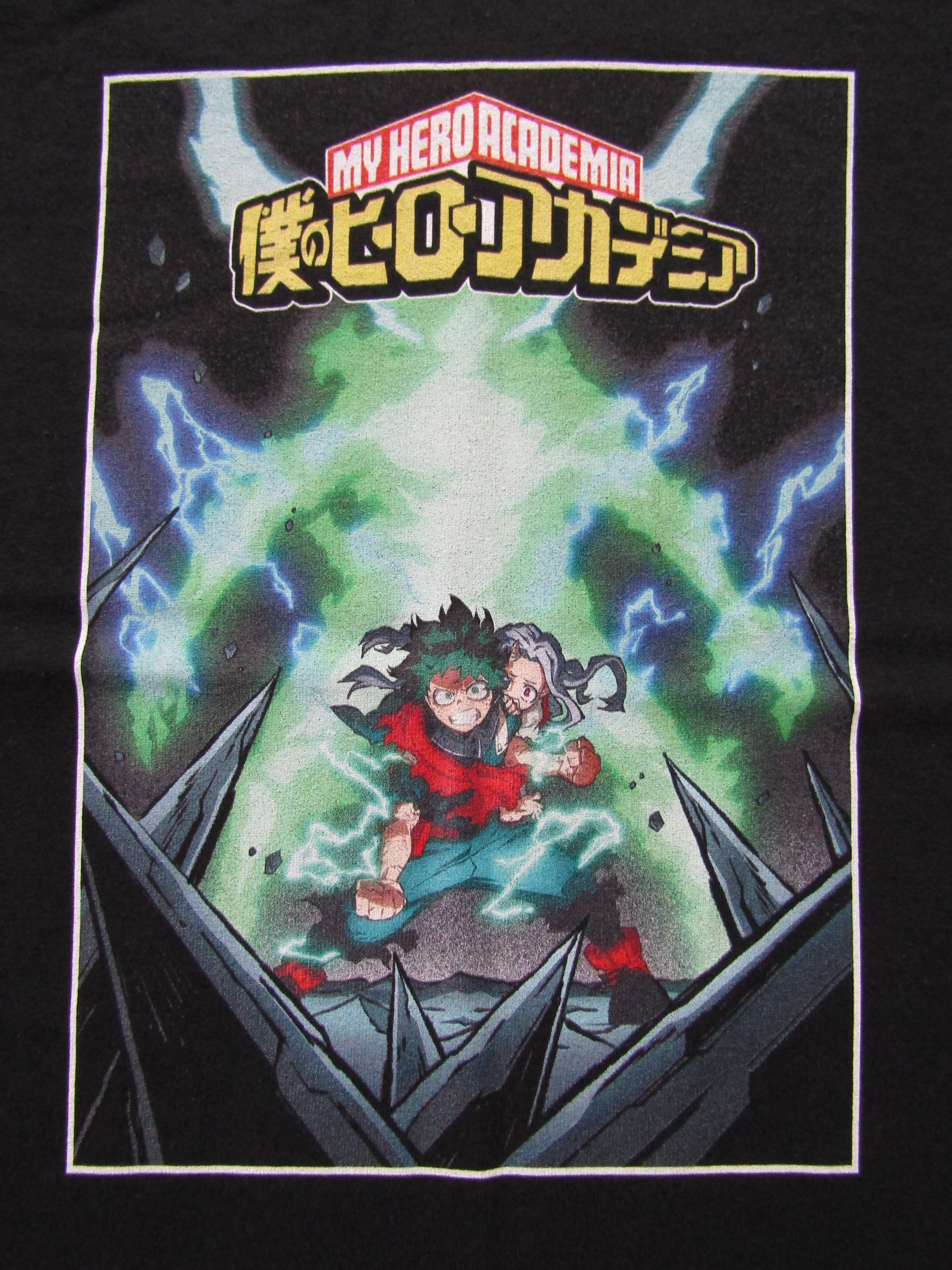 My Hero Academia Deku Key Art Boy's Black T-shirt