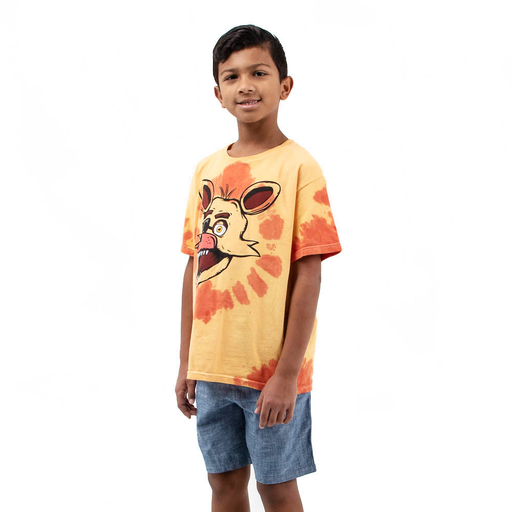 Five Nights at Freddy's Foxy Character Tie Dye Youth Boy's Short Sleeve Tee