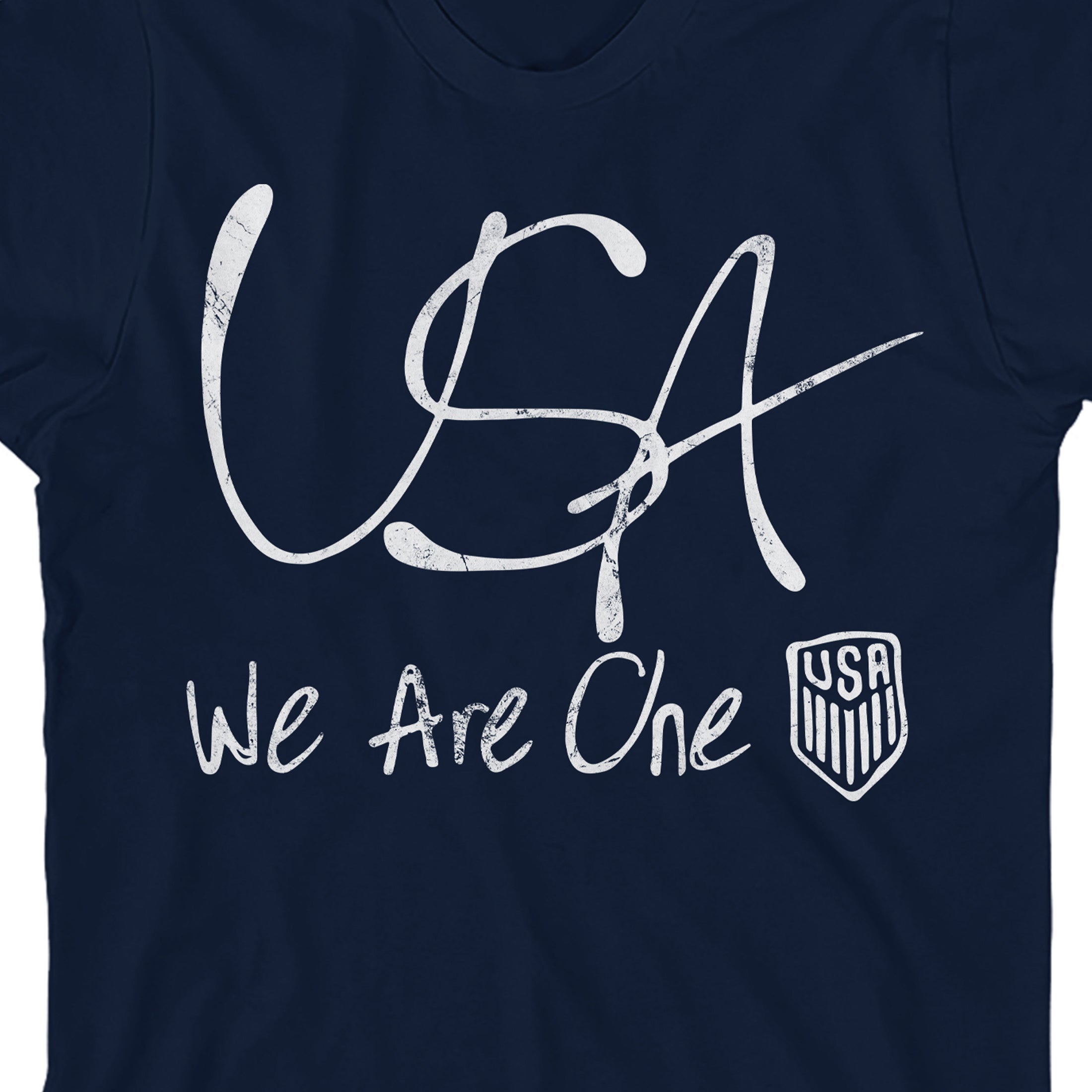 USSF USA We Are One Boy's Navy Crew Neck Short Sleeve T-Shirt