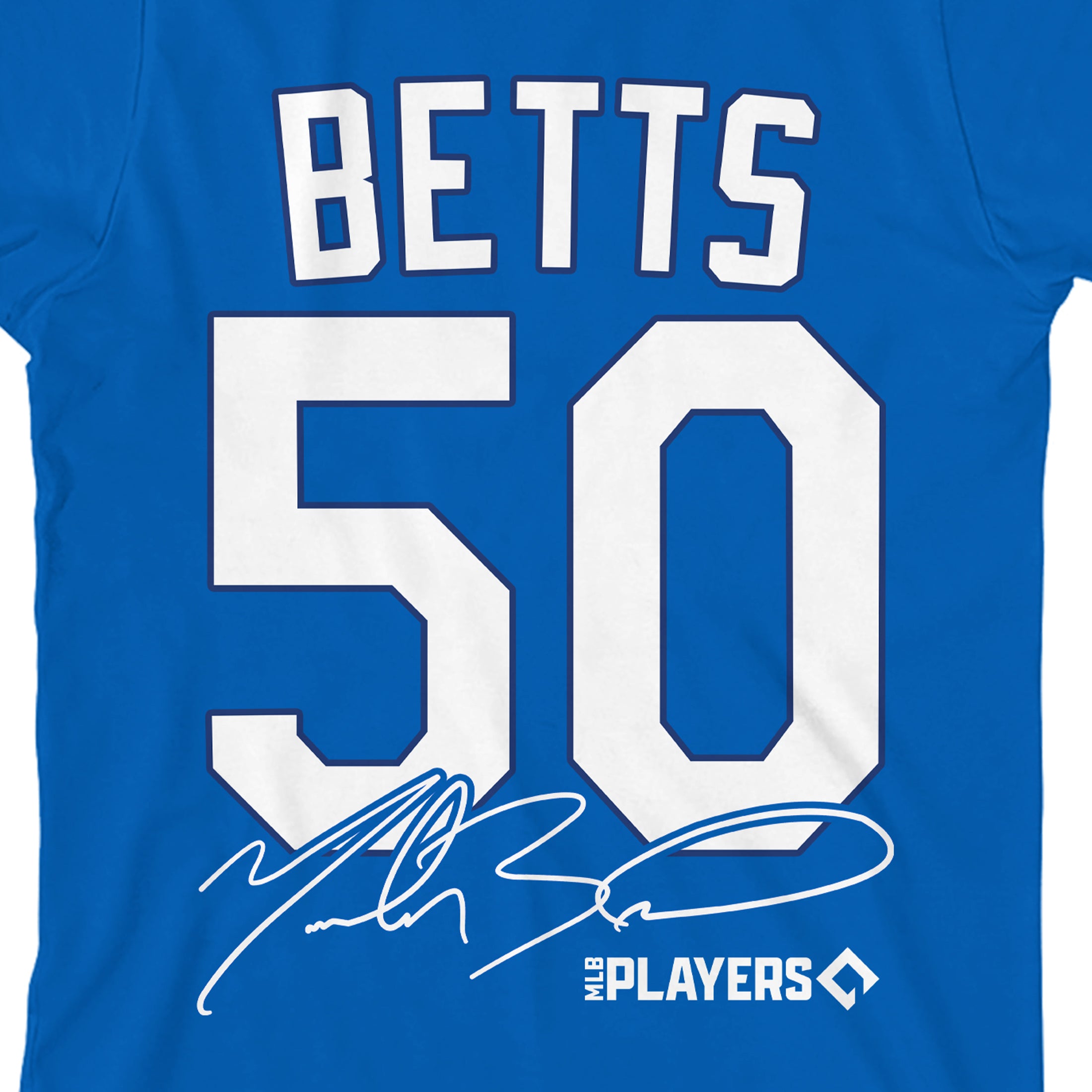 MLBPA Betts 50 Youth Royal Blue Crew Neck Short Sleeve T-shirt