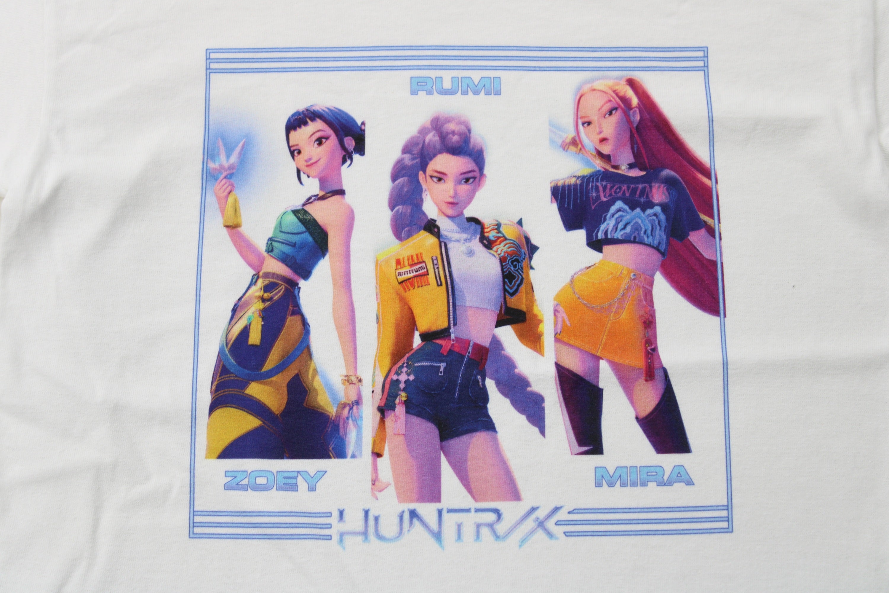 KPop Demon Hunters Huntrix on White Short Sleeve Youth T Shirt