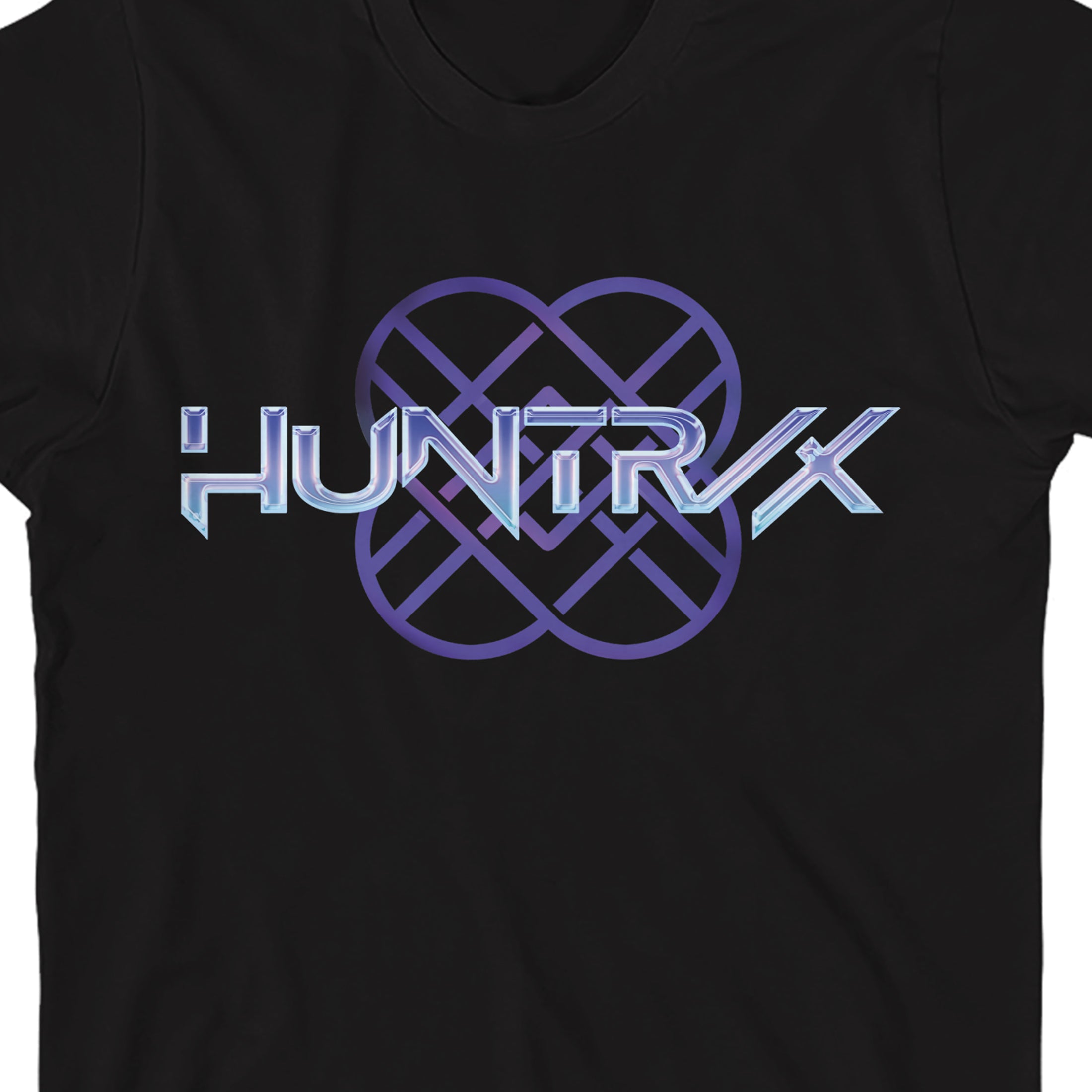 KPop Demon Hunters Huntrix Logo on Black Short Sleeve Youth T Shirt