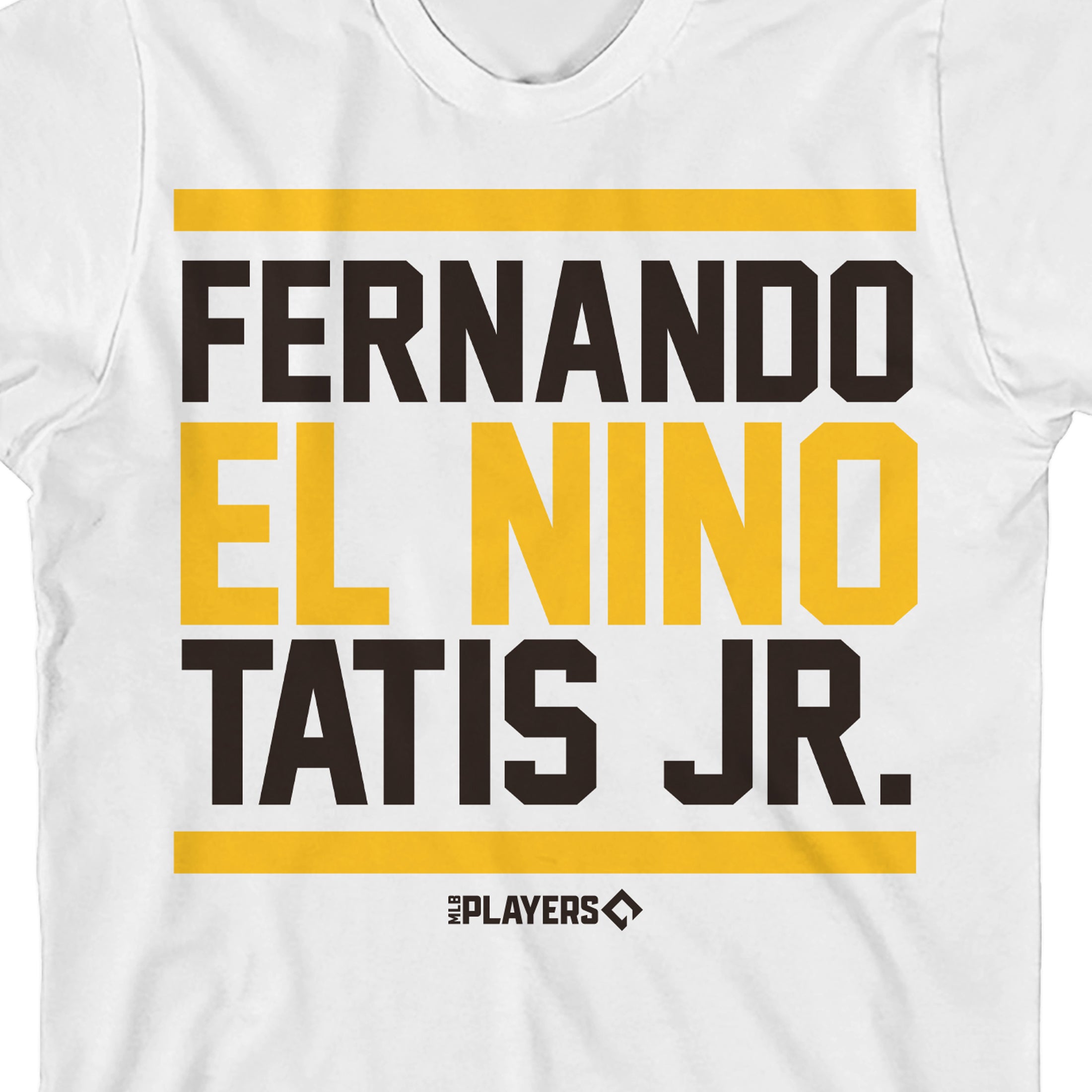 MLBPA Fernando El Nino Tatis Jr. Youth White Crew Neck Short Sleeve T-shirt