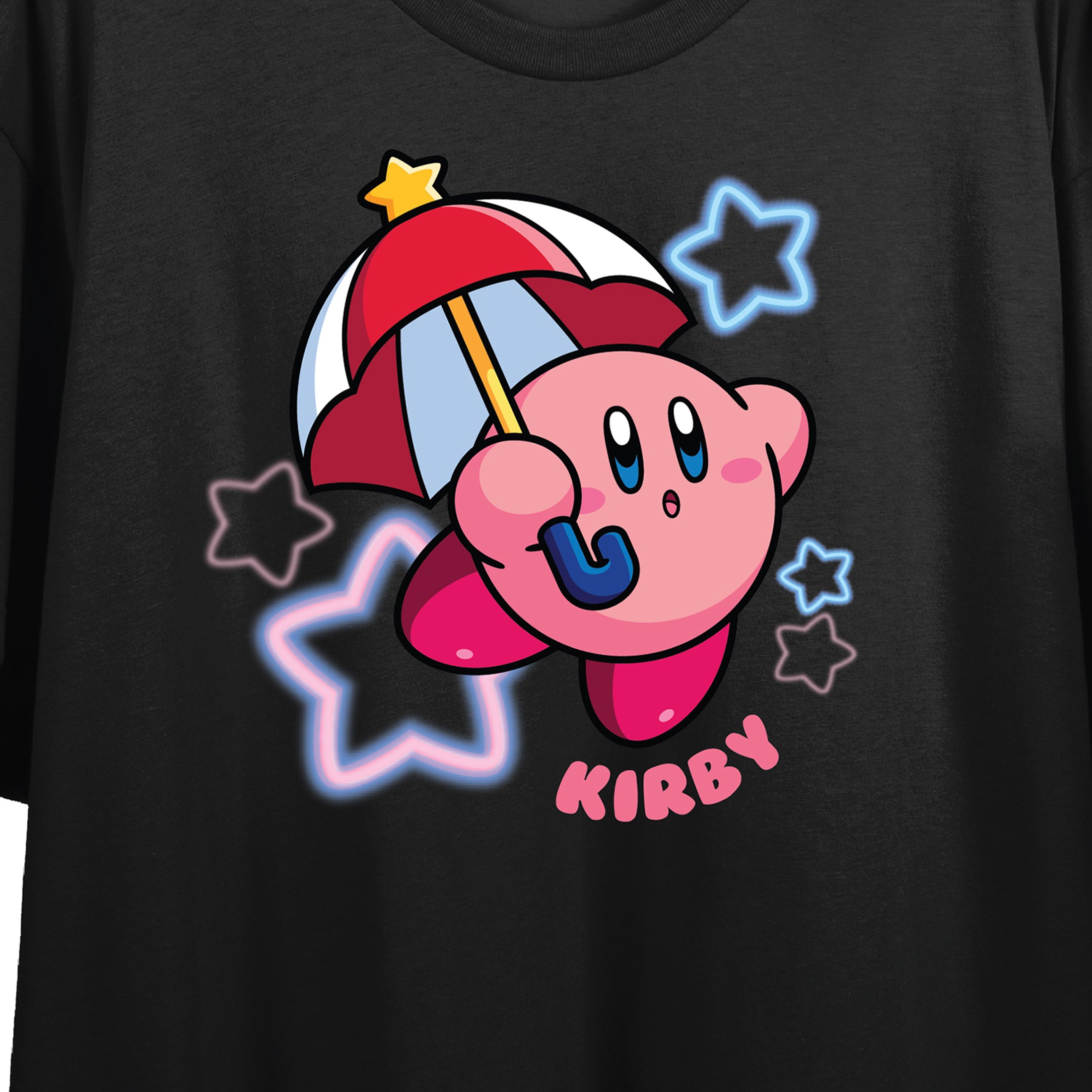 Kirby Parasol Power Women's Black Crop T-shirt