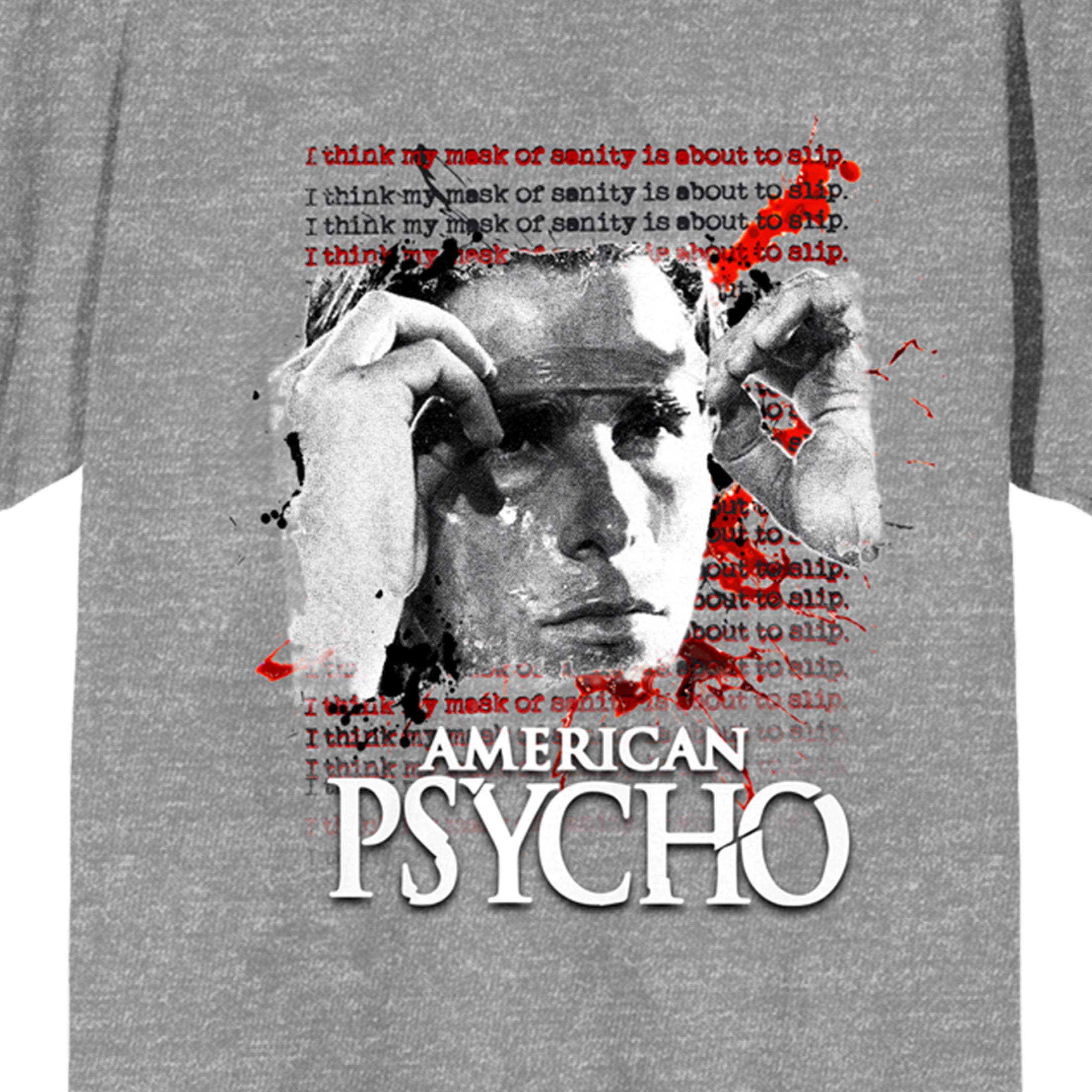 American Psycho Mask Of Sanity Women's Gray Heather T-Shirt