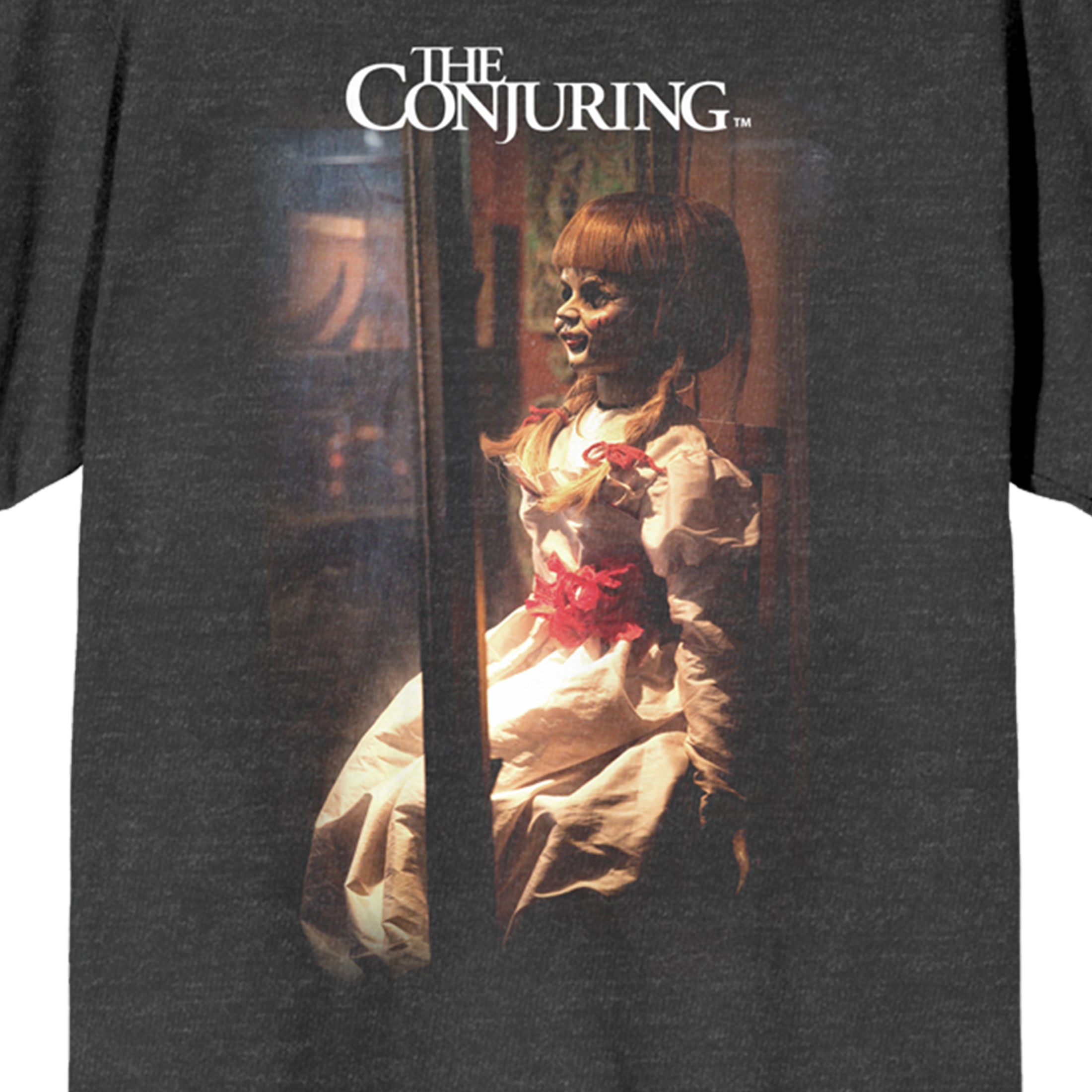 The Conjuring Skeleton Woman Poster Art Juniors Charcoal Heather T-shirt