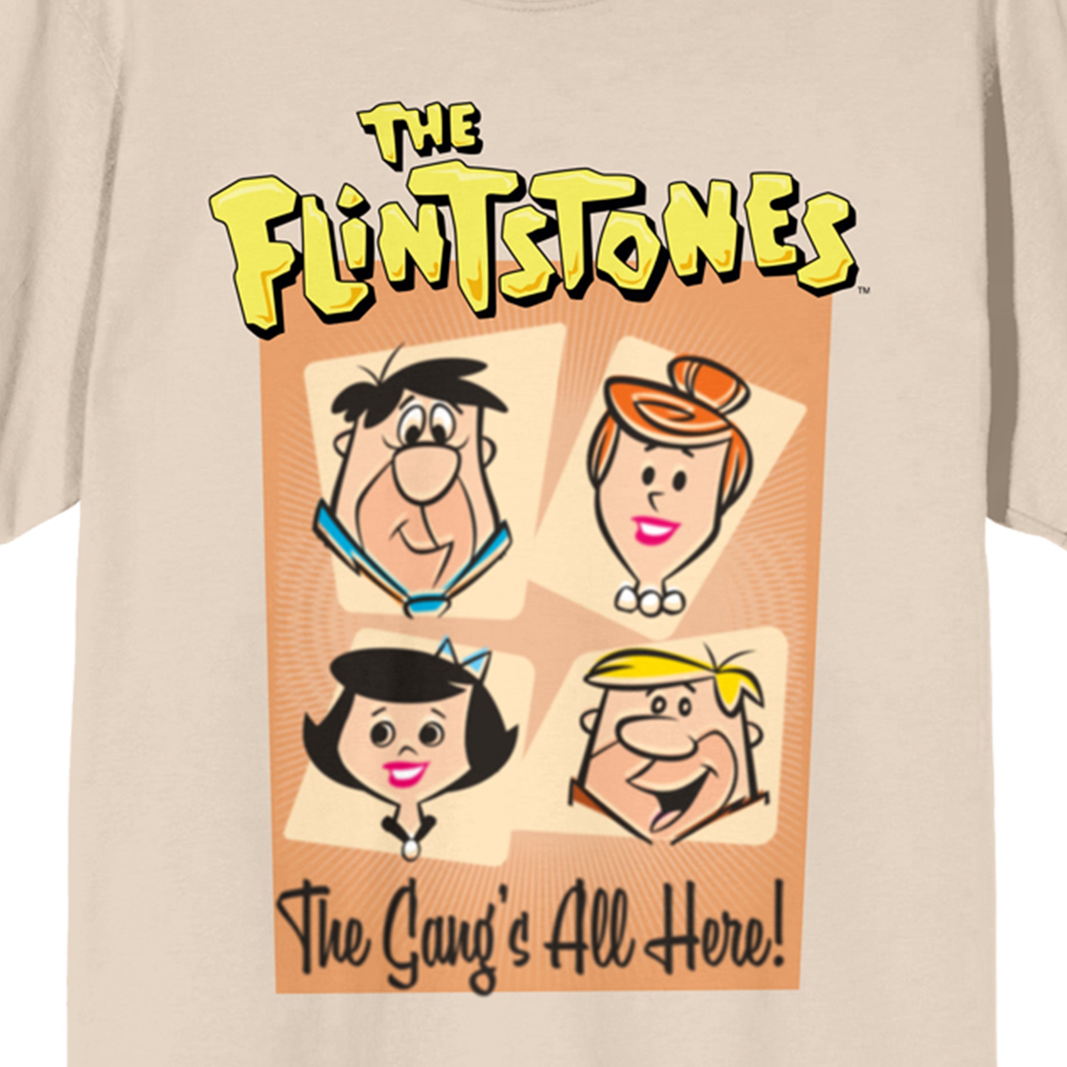 The Flintstones Gang's All Here Women's Natural Graphic Tee