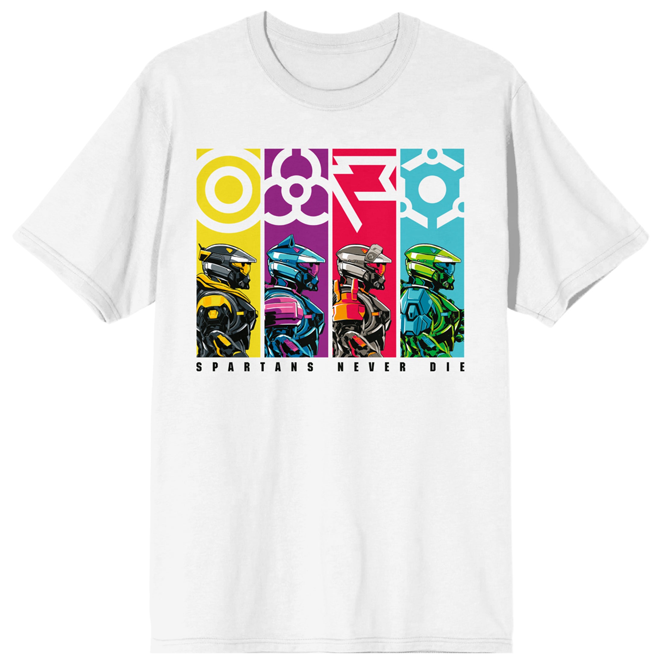 Halo Franchise Spartans Never Die Crew Neck Short Sleeve Women's White T-shirt