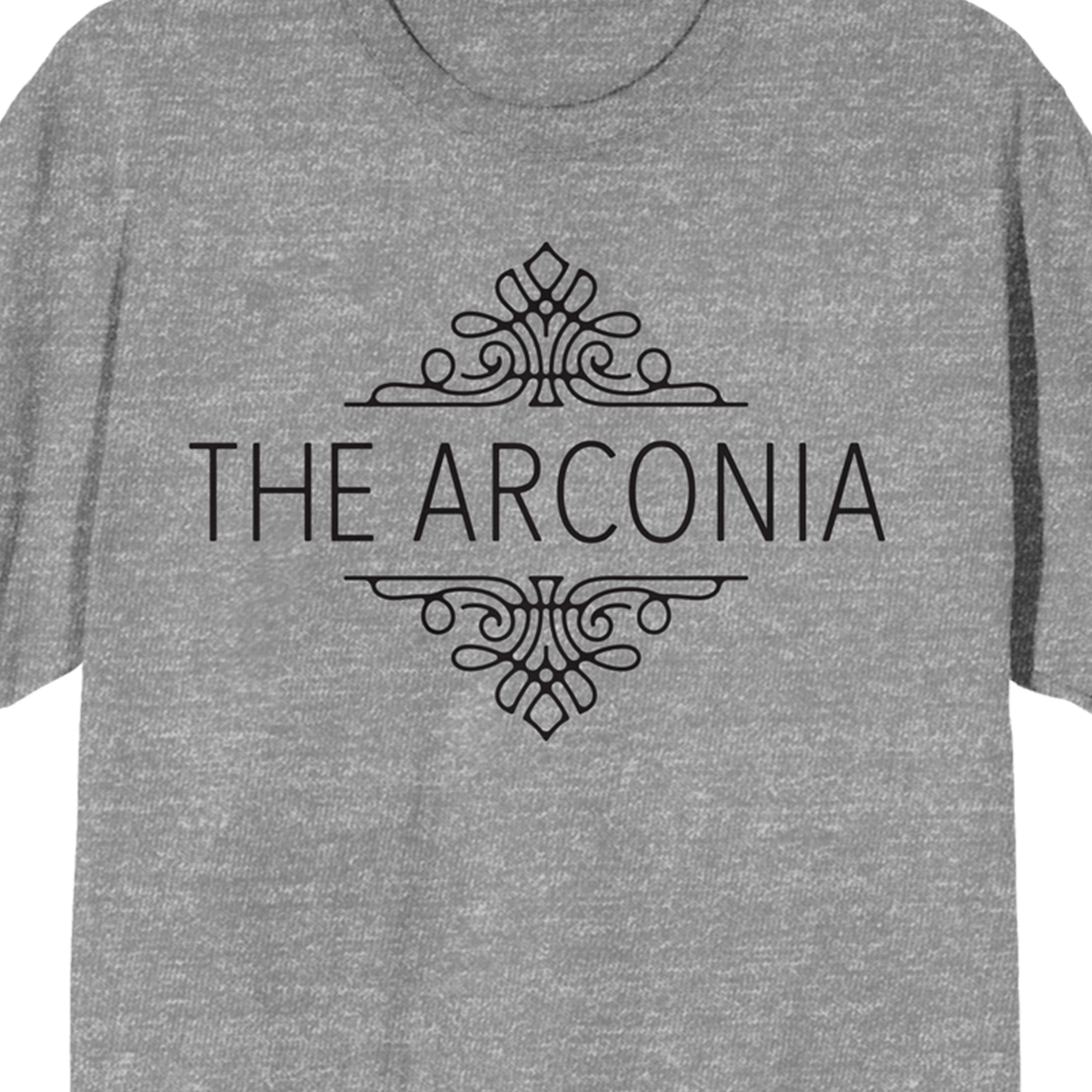 Only Murders In The Building Arconia Logo Crew Neck Short Sleeve 
Athletic Heather Women's T-shirt