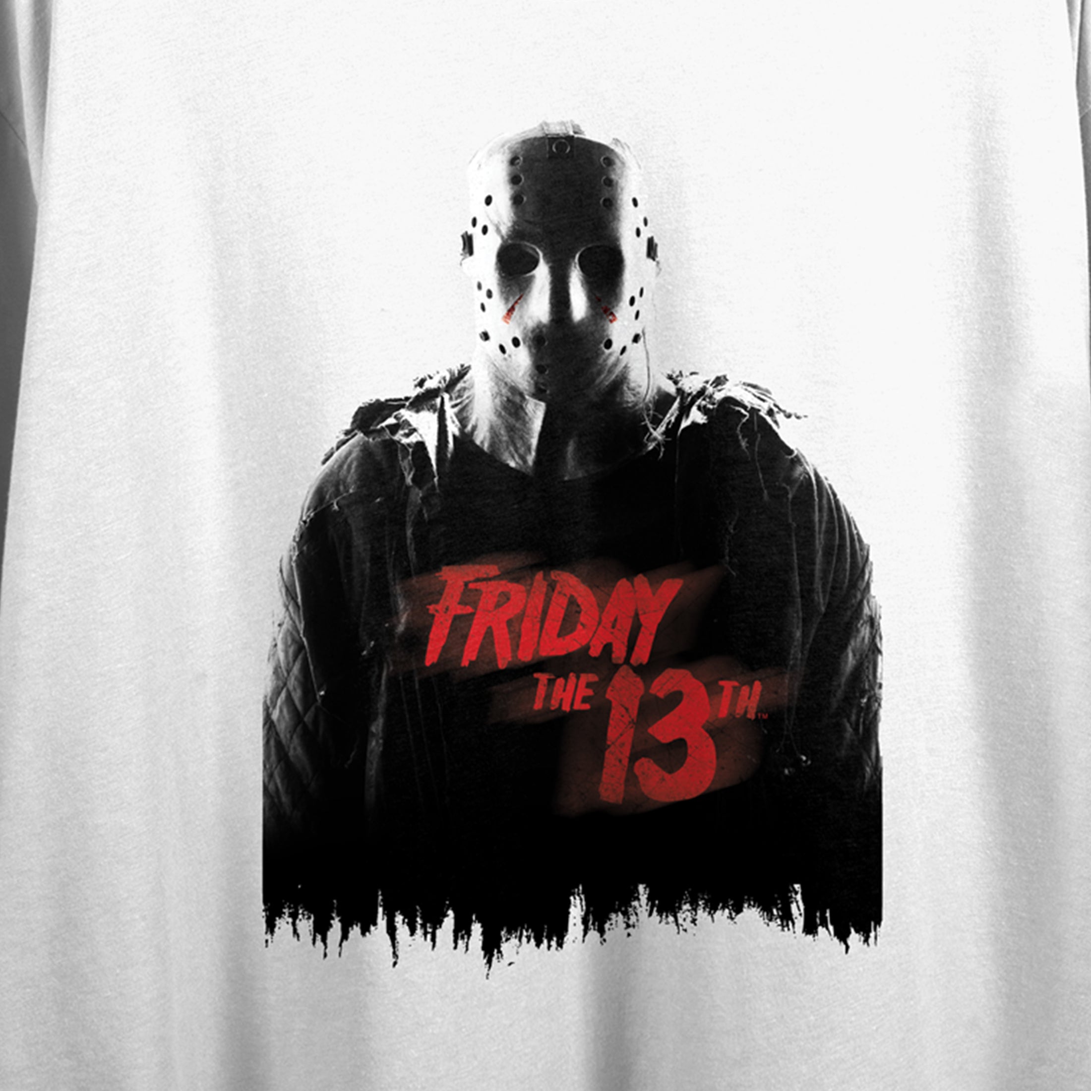 Friday The 13th Black And White Sketchy Art Crew Neck Short Sleeve Women's White T-shirt
