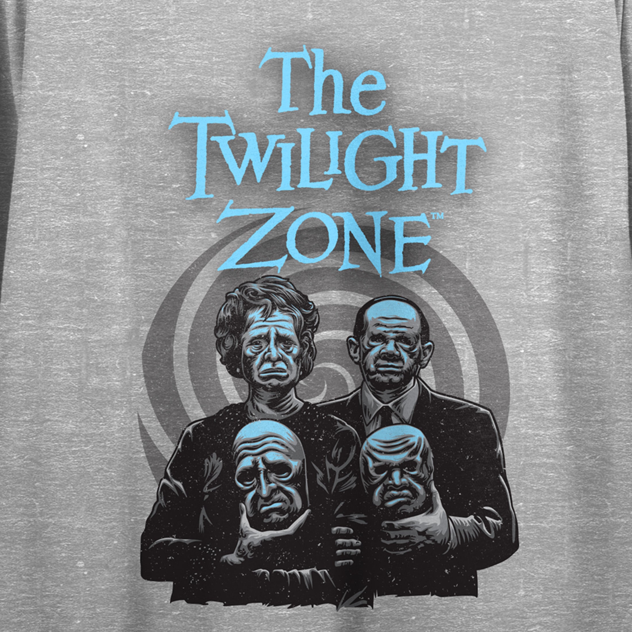 Twilight Zone The Masks Women's Heather Gray Cropped Tee