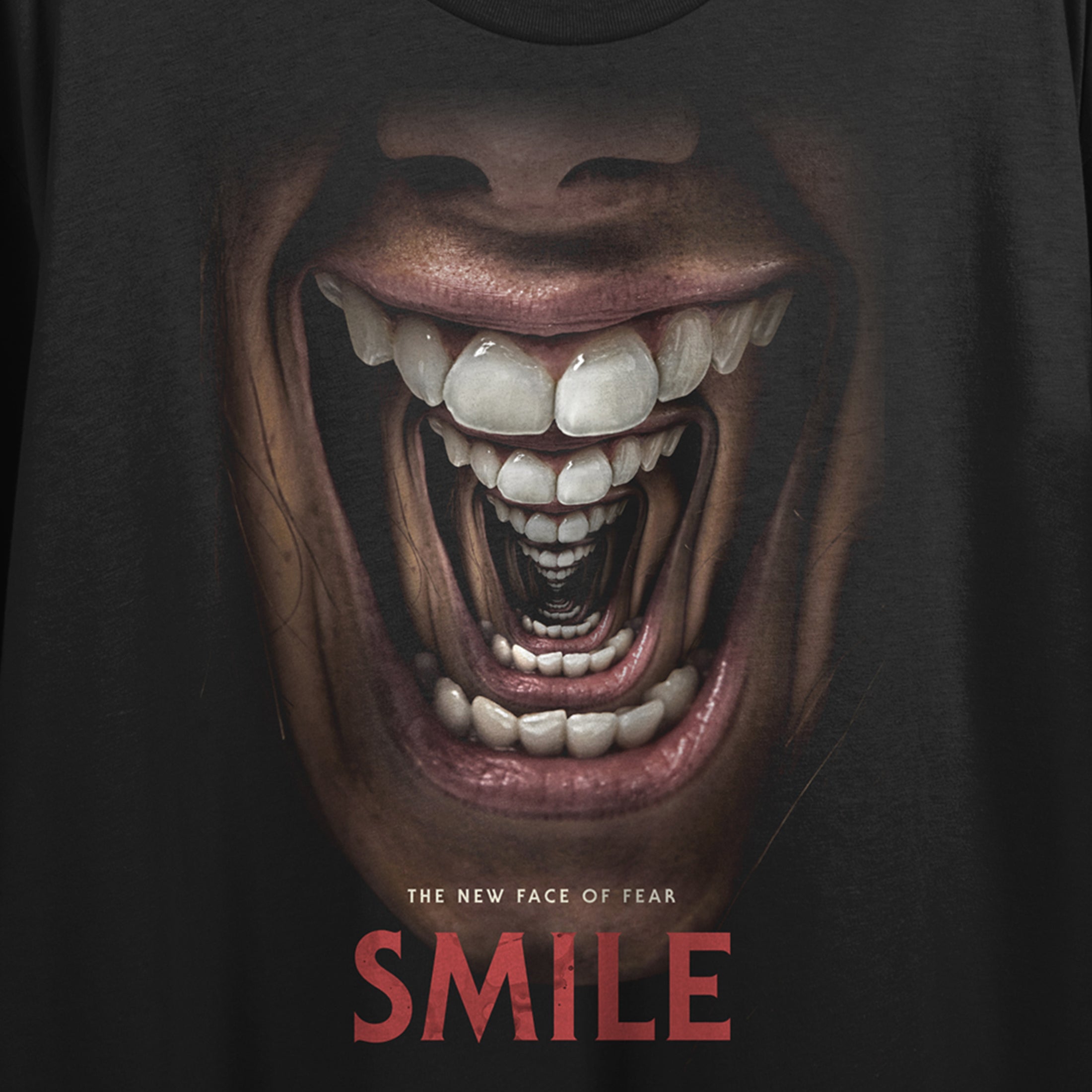 Smile The New Face Of Fear Key Art Crew Neck Short Sleeve Women's Black Crop Top