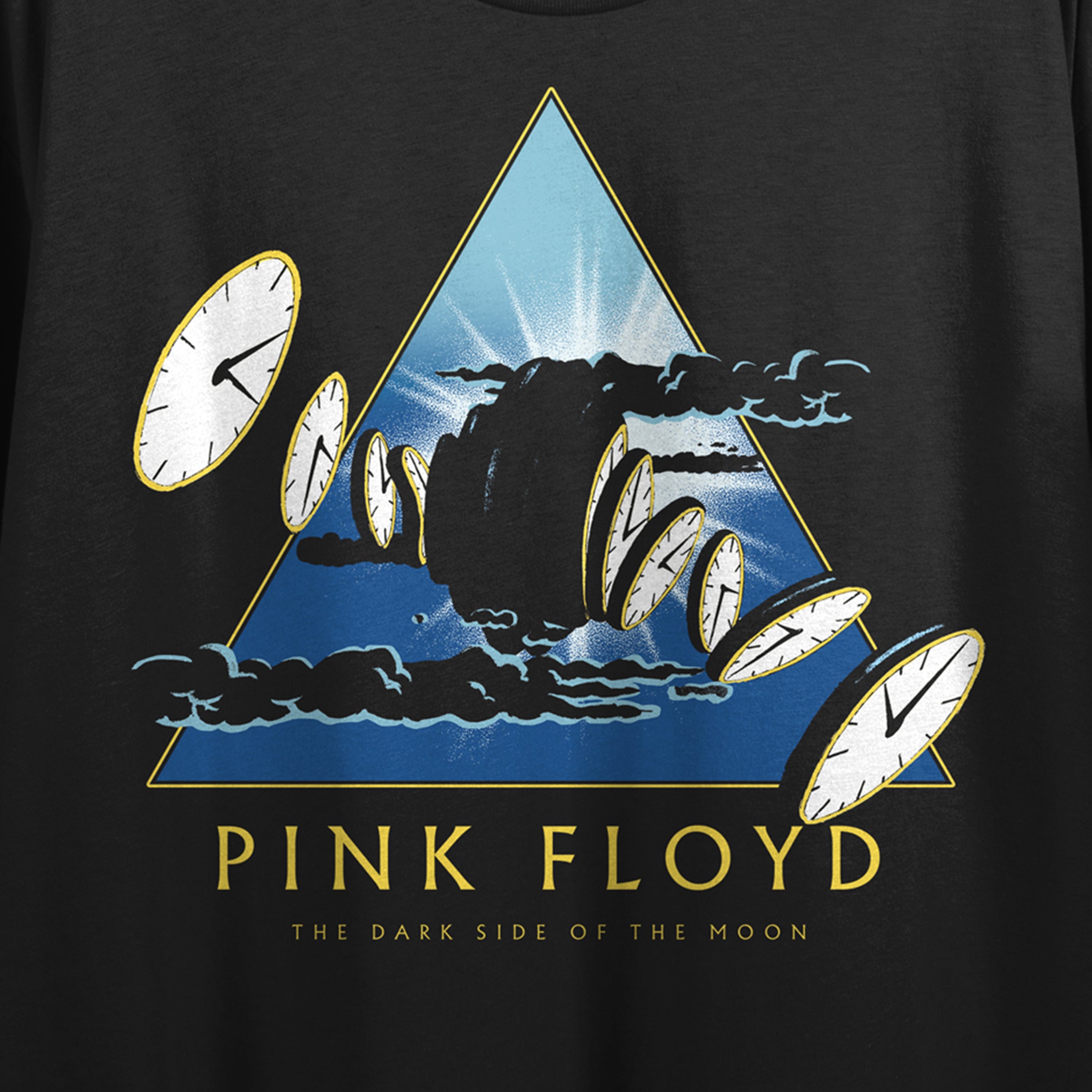 Pink Floyd Melting Clocks Women's Black Crop Tee