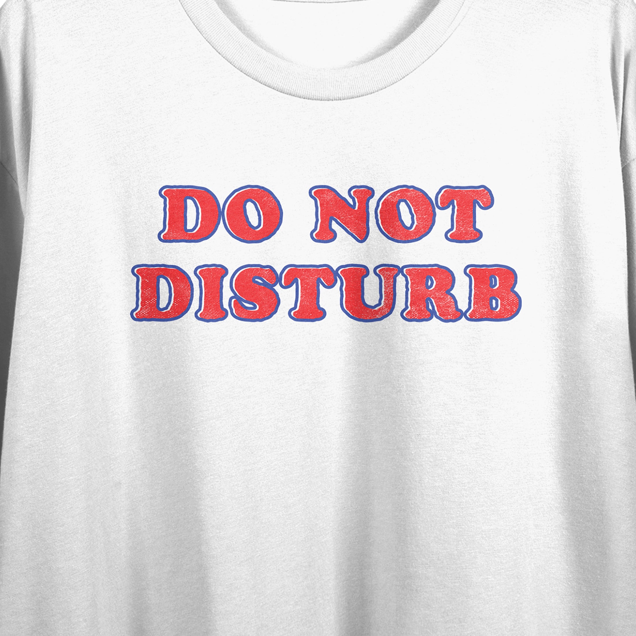 Do Not Disturb Women's White Cropped Tee