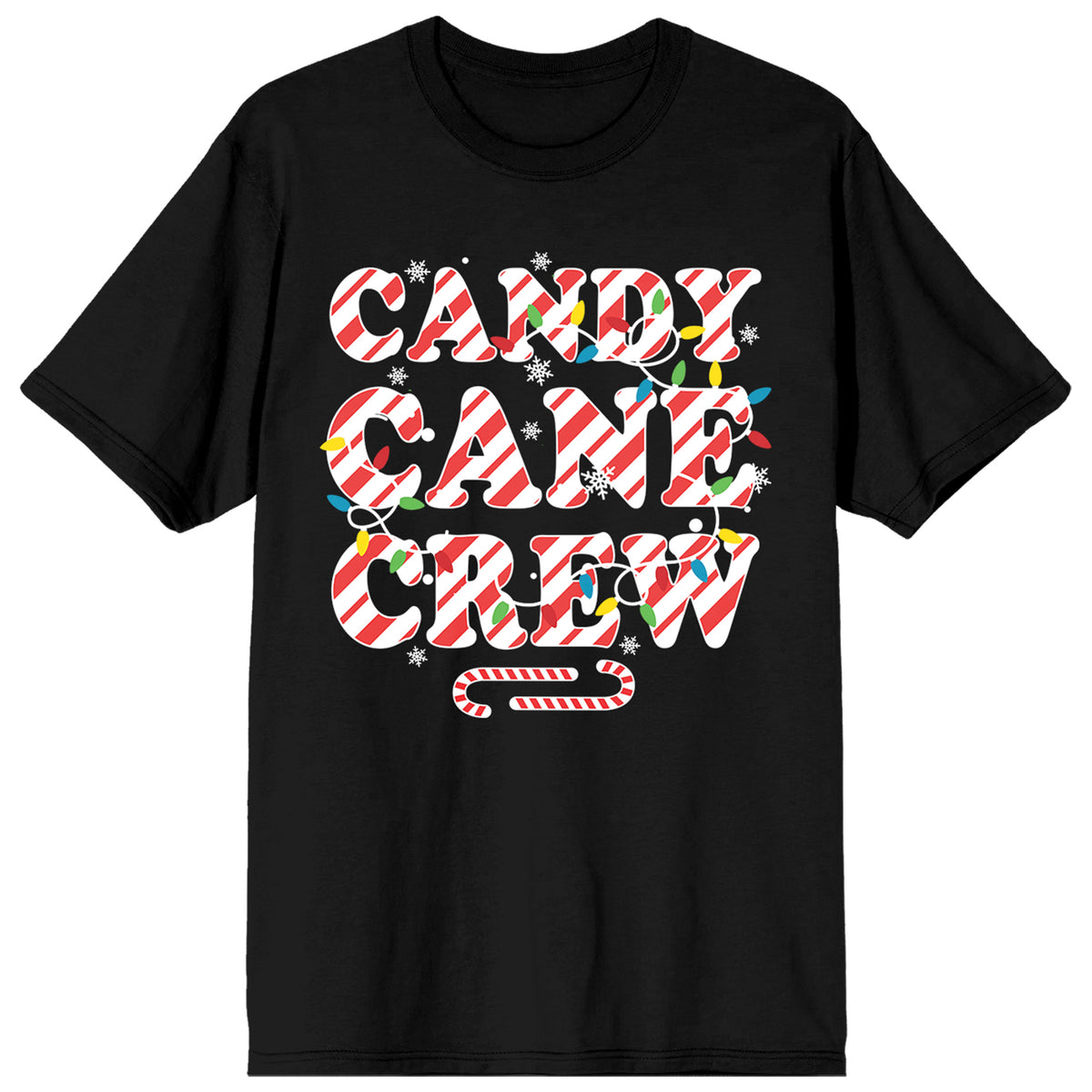Candy Cane Crew Women's Black Short Sleeve Tee