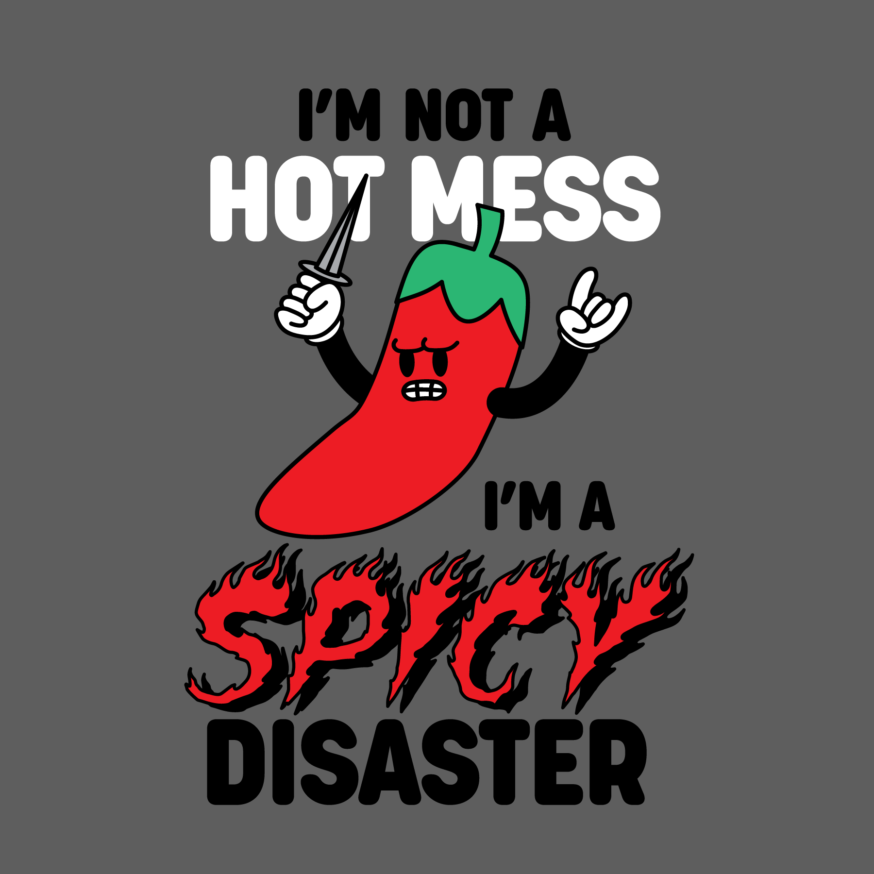 Spicy Disaster Crew Neck Short Sleeve Athletic Heather Women's Crop Top