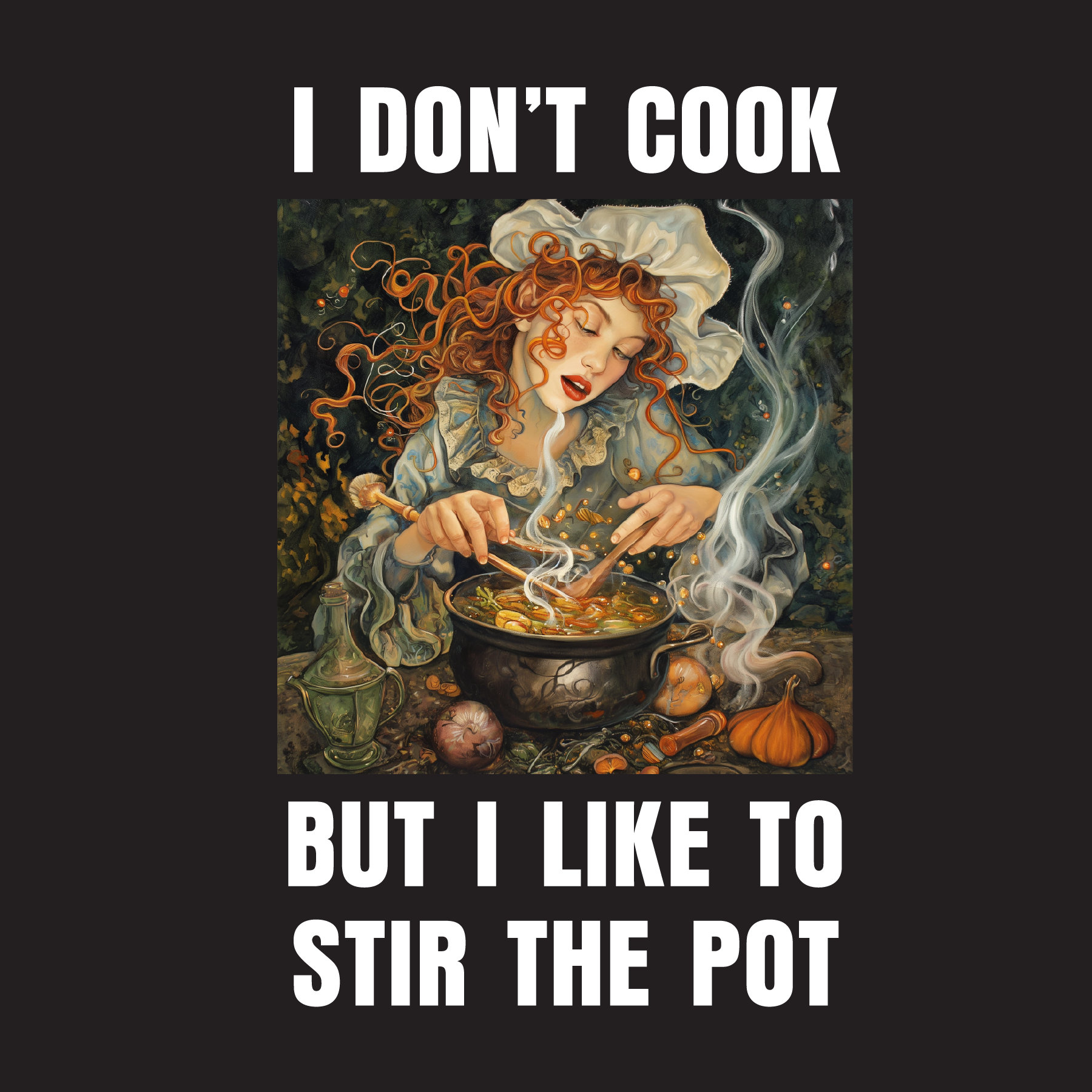 Stir The Pot Crew Neck Short Sleeve Women's Black Crop Top