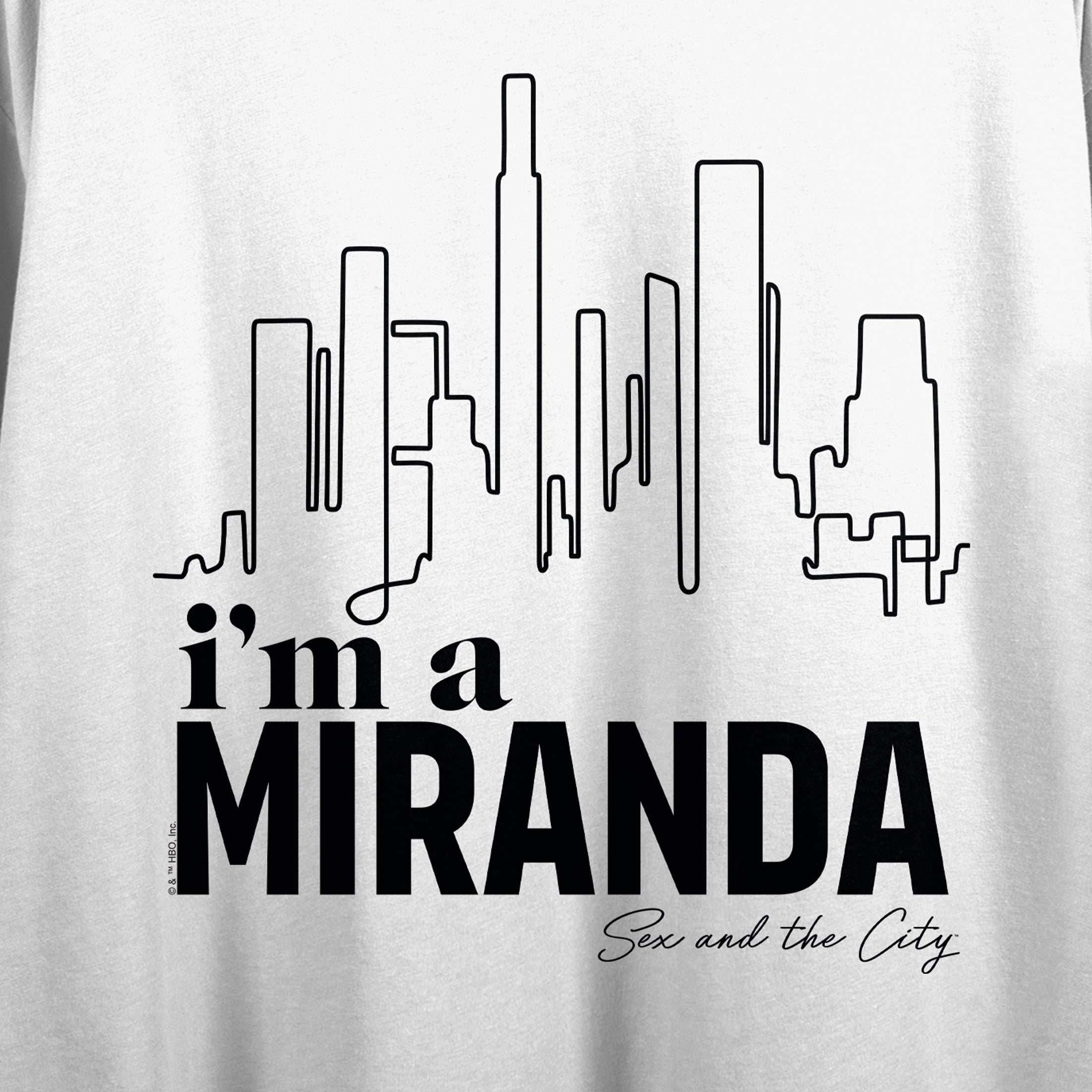 Sex and the City I'm A Miranda Women's White Crop Tee