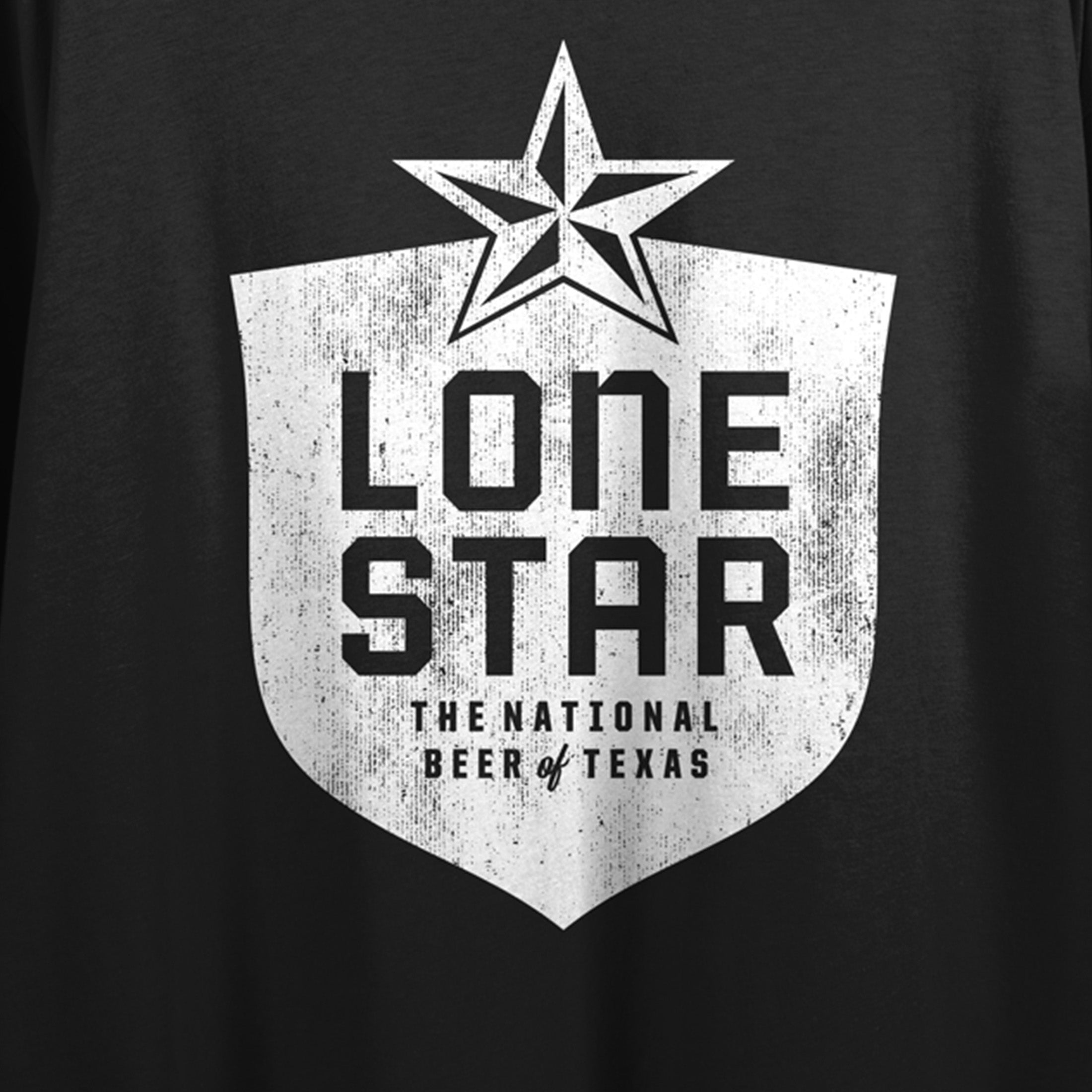 Lone Star The National Beer of Texas Women's Black Crop Tee