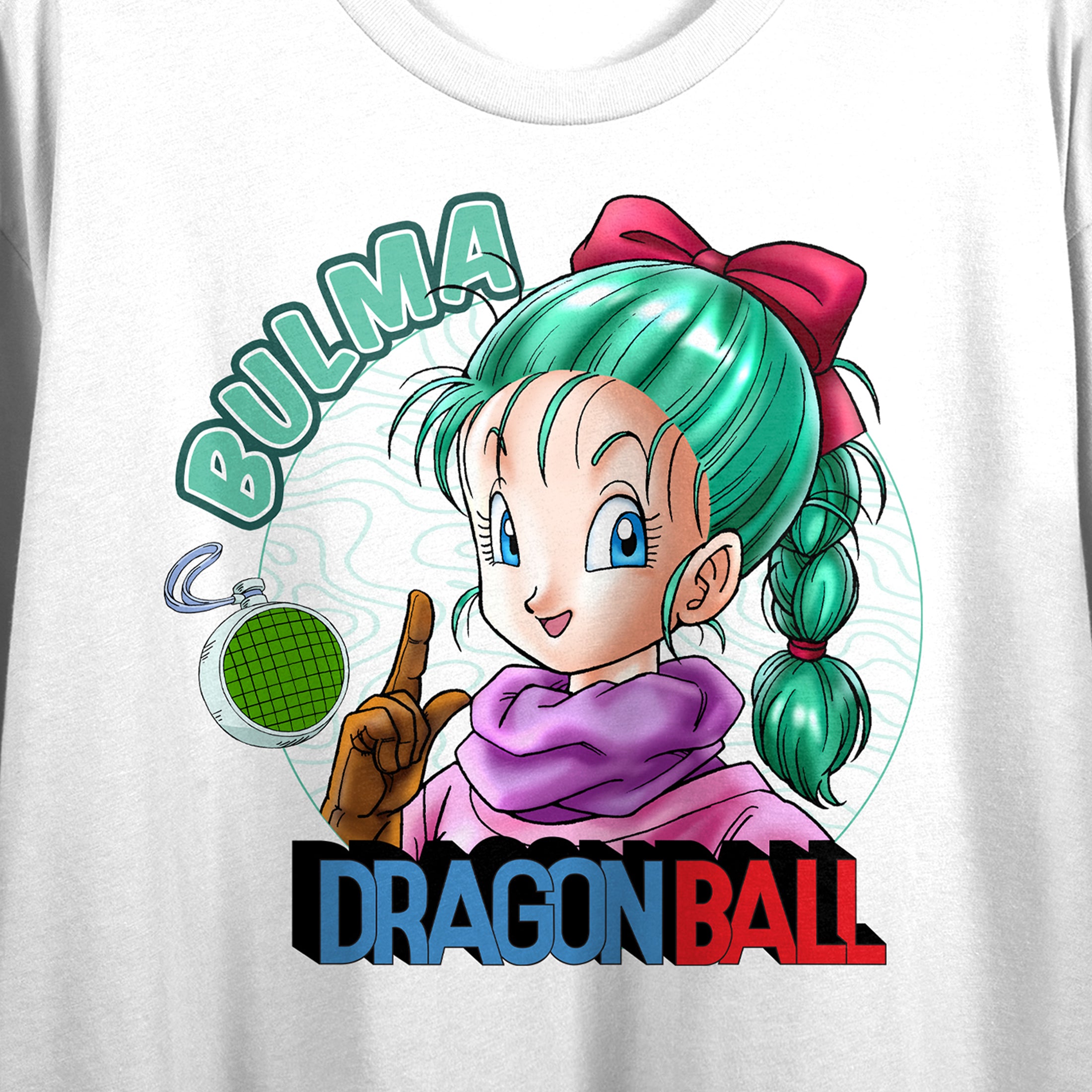 Dragon Ball Classic Bulma Character Women's White Crop Tee