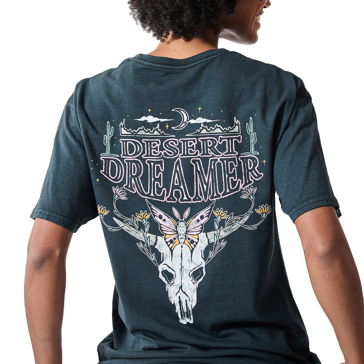 Desert Dreamer Women's Black Crew Neck Short Sleeve T-shirt